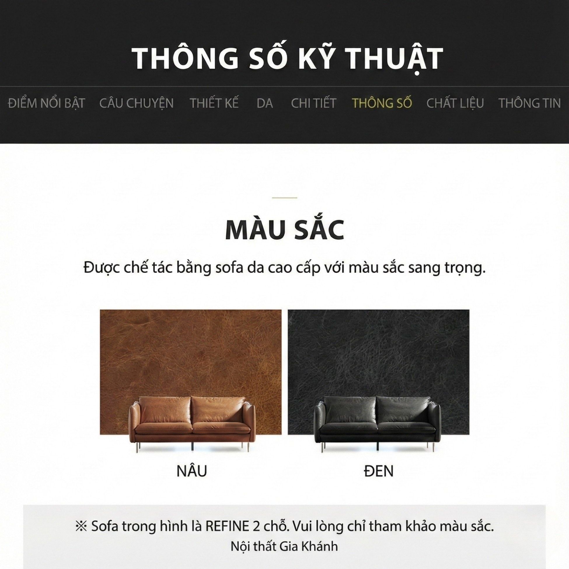 Sofa REFINE – Sofa Da Cao Cấp Ấm Áp Cho Phòng Khách Hiện Đại