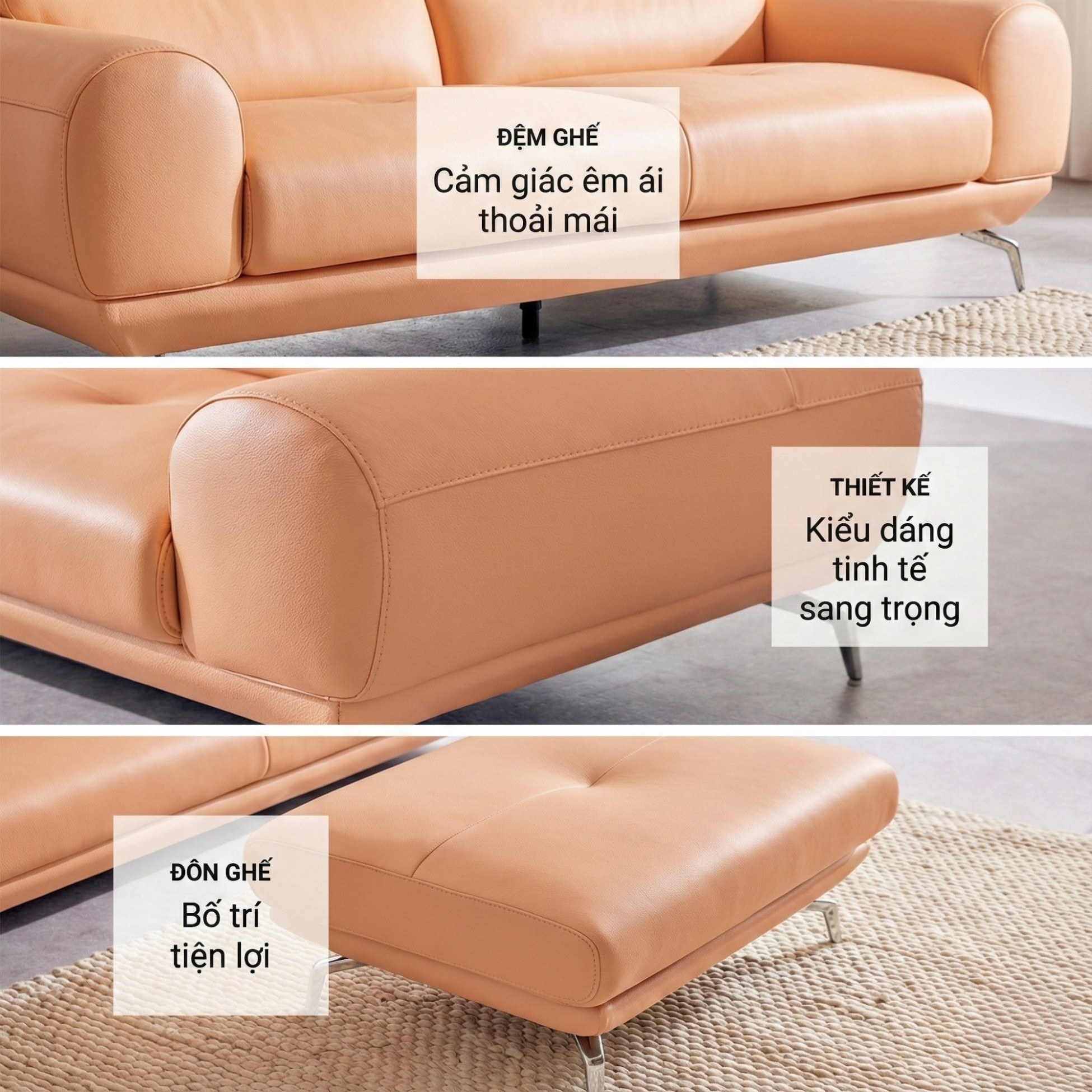 Sofa SOFTDAY – Sofa Da Cao Cấp Hiện Đại Và Trẻ Trung Cho Gia Đình 