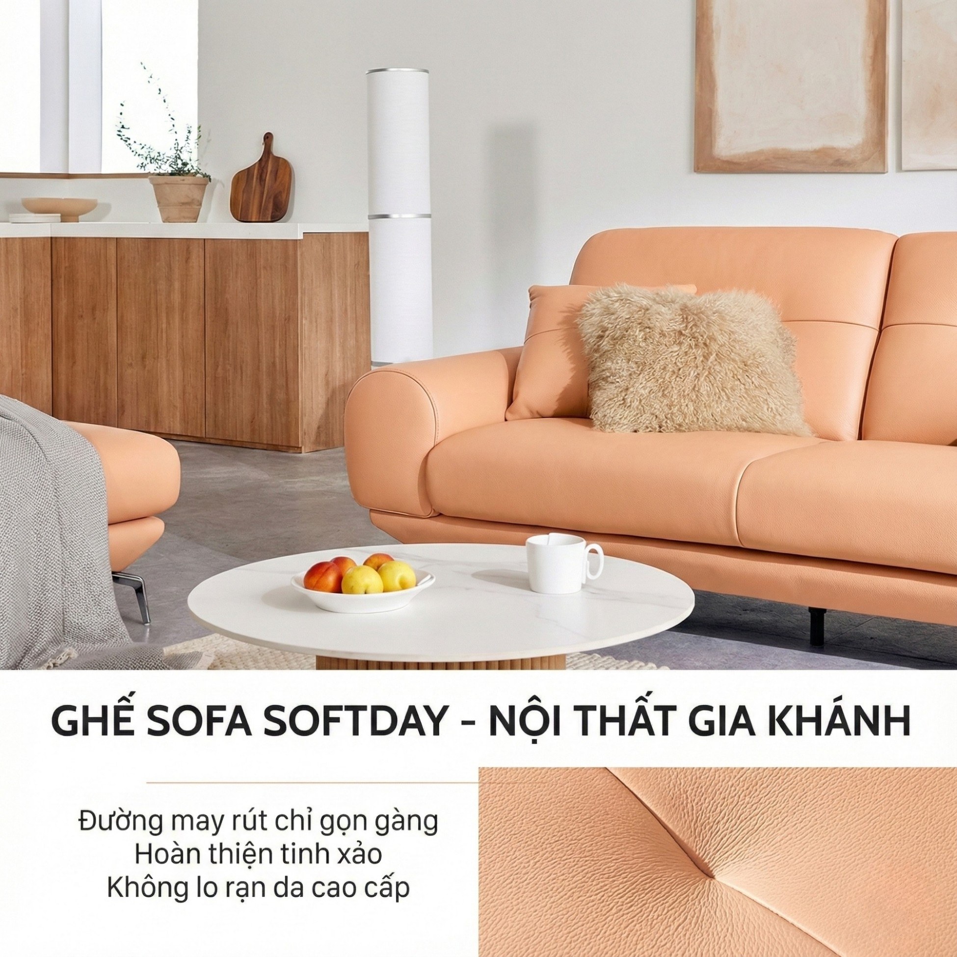 Sofa SOFTDAY – Sofa Da Cao Cấp Hiện Đại Và Trẻ Trung Cho Gia Đình 
