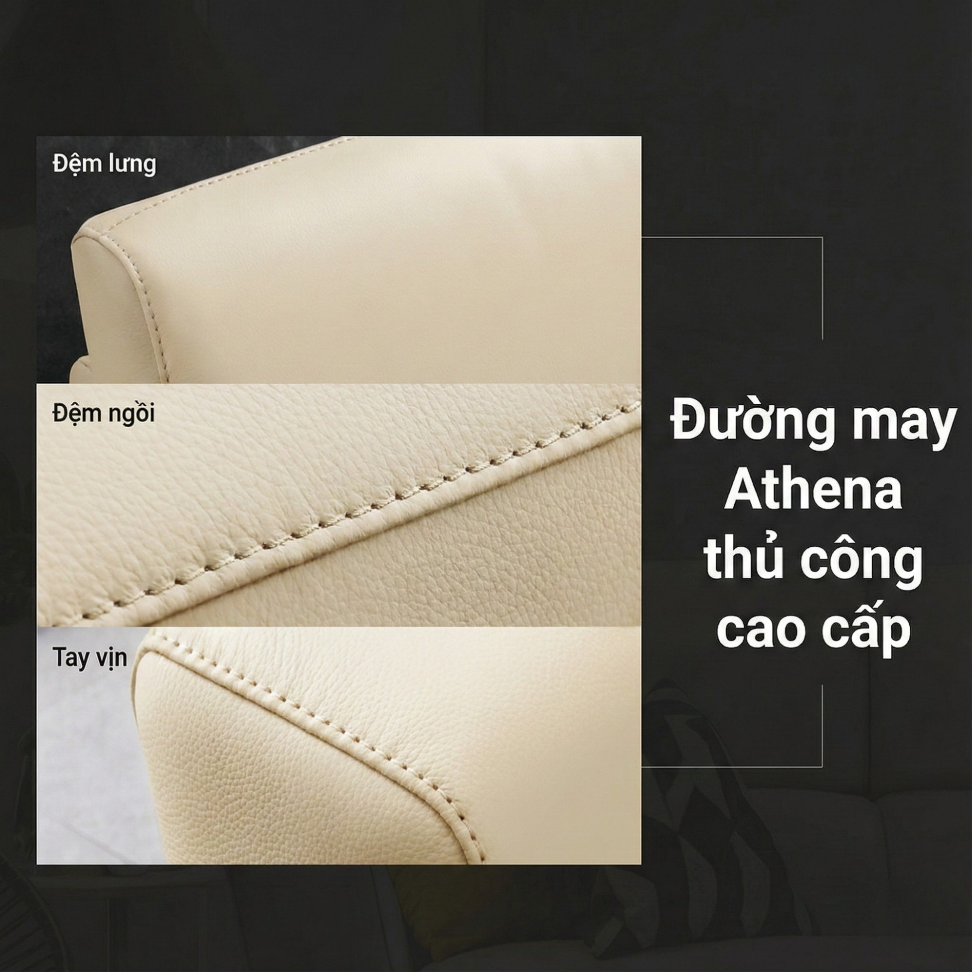 sofa bọc da cao cấp haven