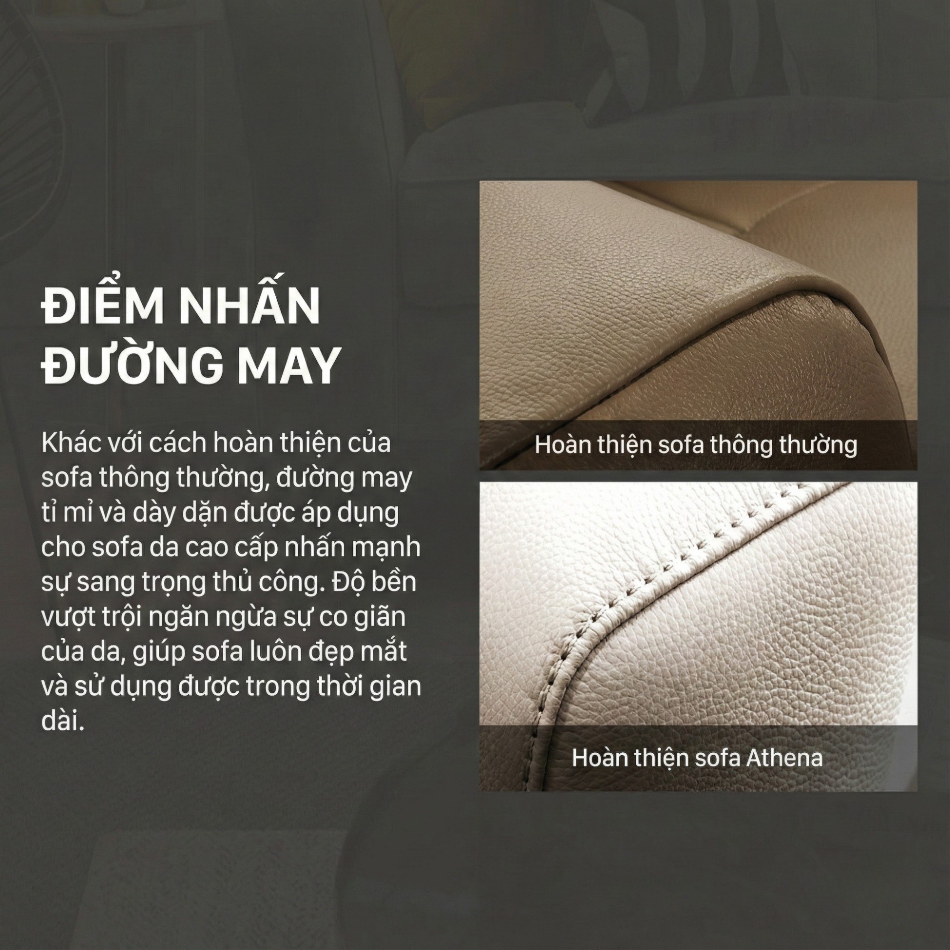 sofa bọc da cao cấp haven