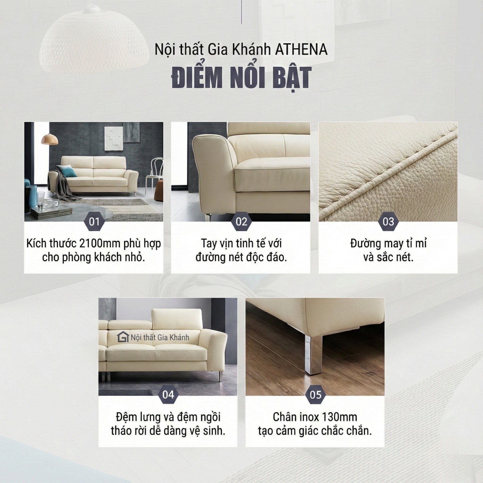 sofa bọc da cao cấp haven