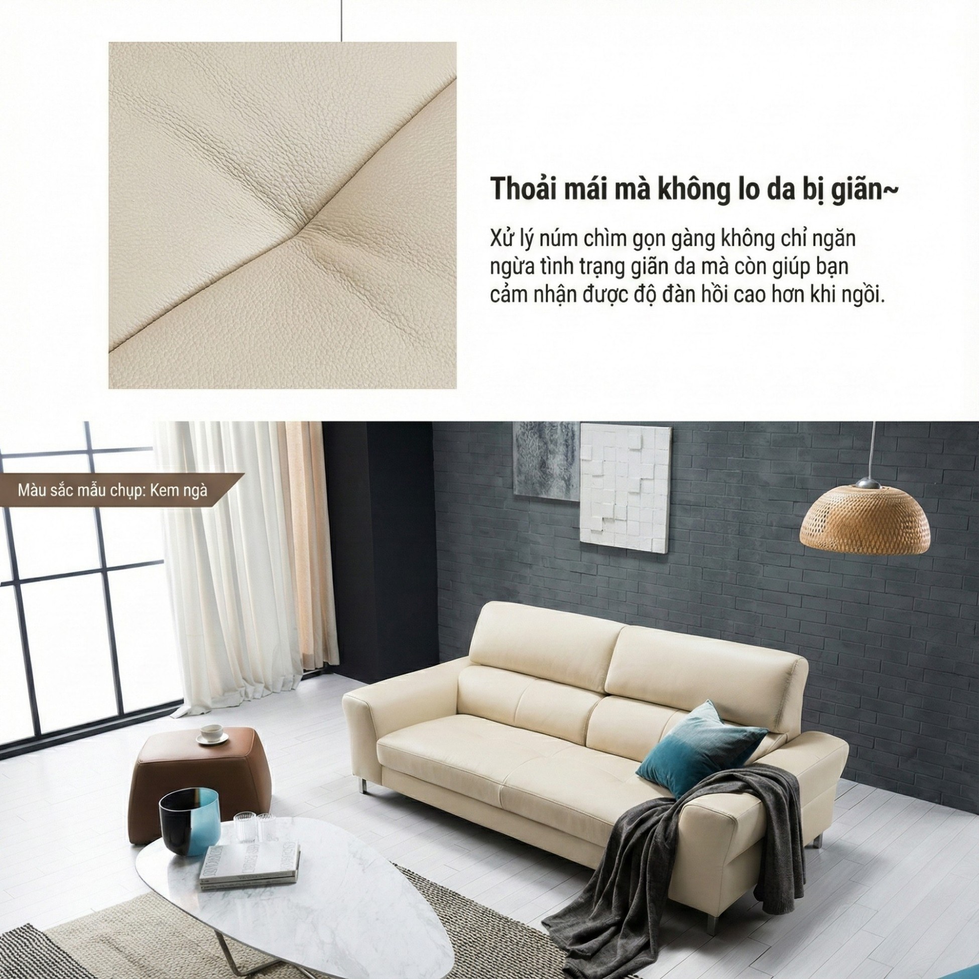 sofa bọc da cao cấp haven