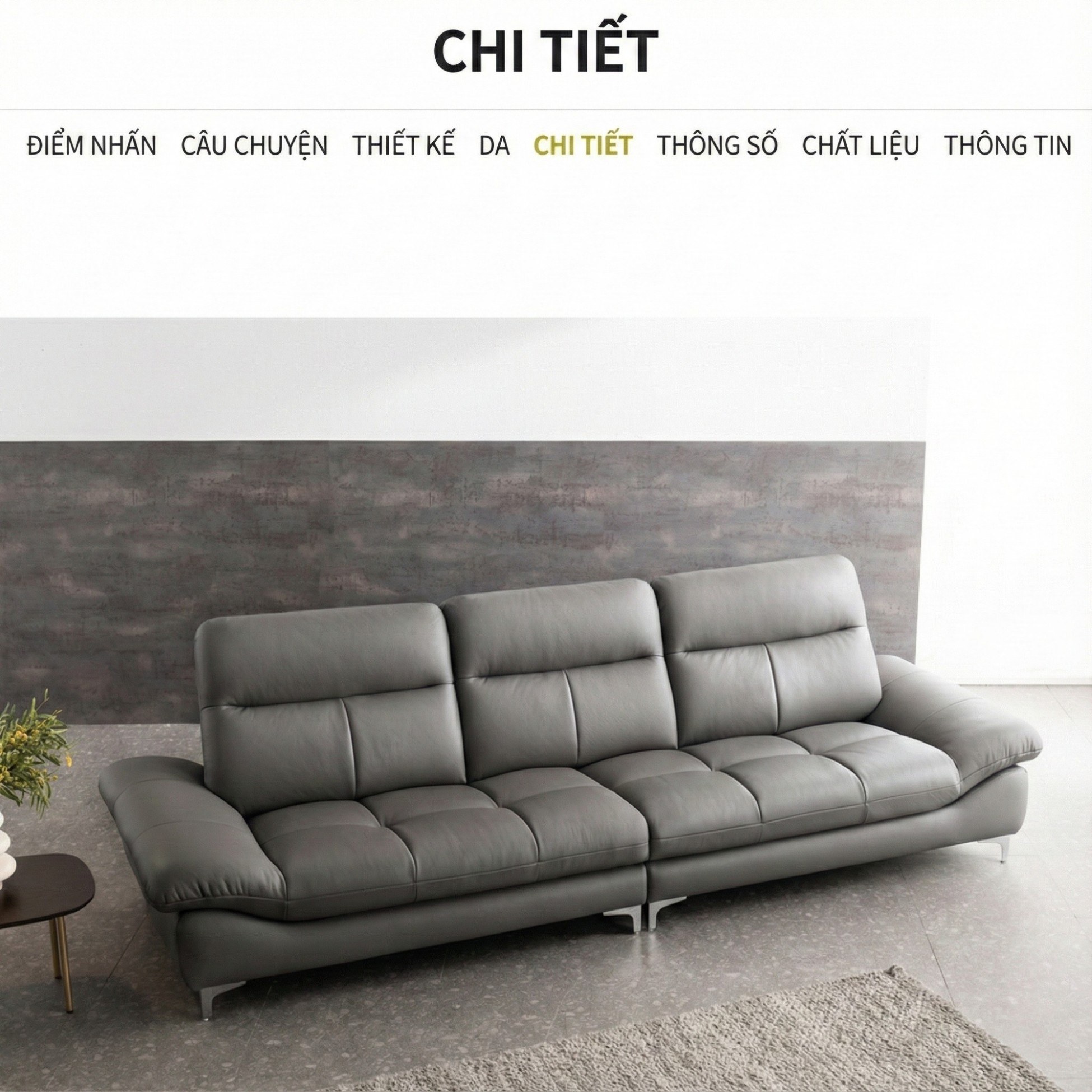 sofa evanel Sofa bọc da hiện đại cao cấp