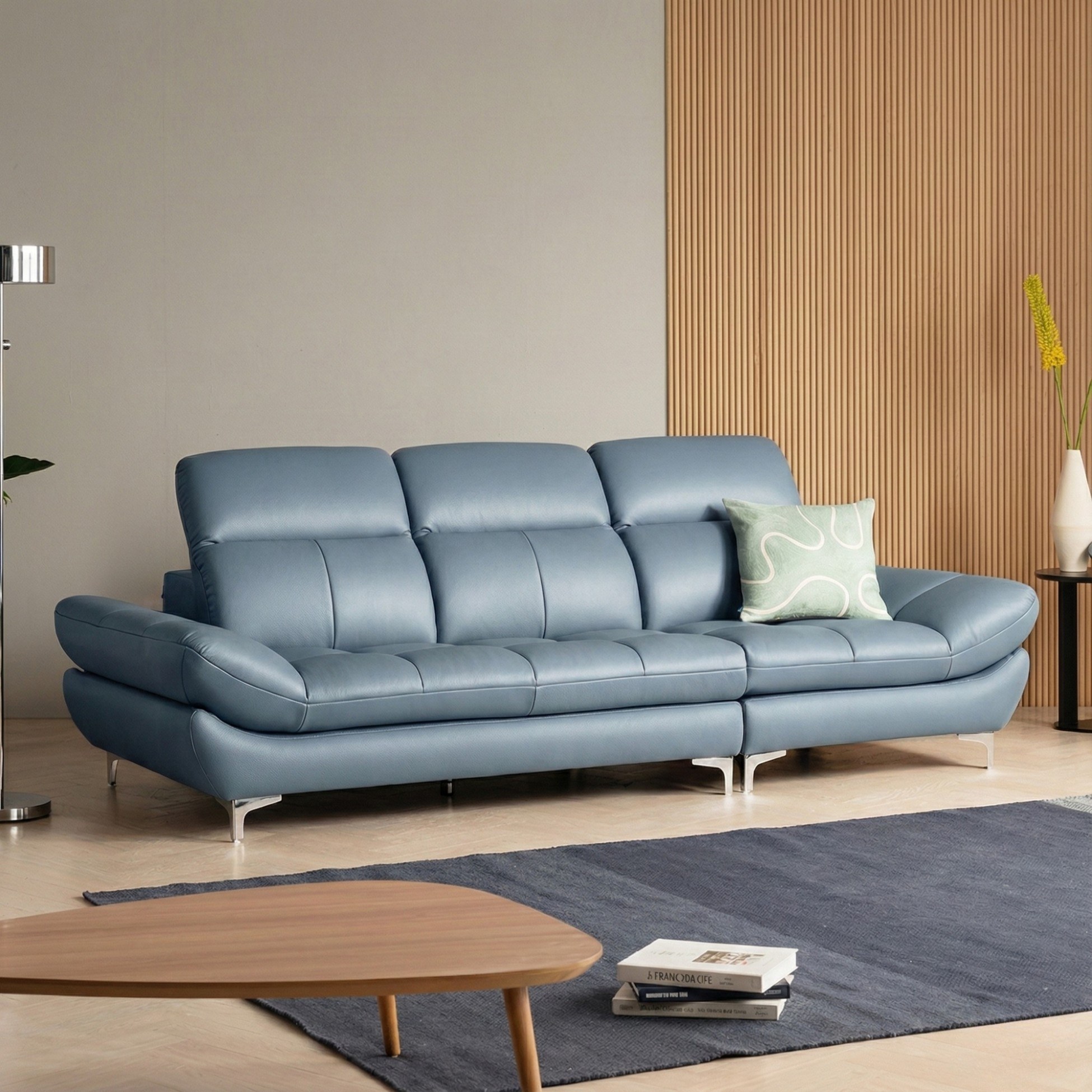 Sofa EVERBEST – Sofa Da Cao Cấp Tựa Đầu Chức Năng Hiện Đại