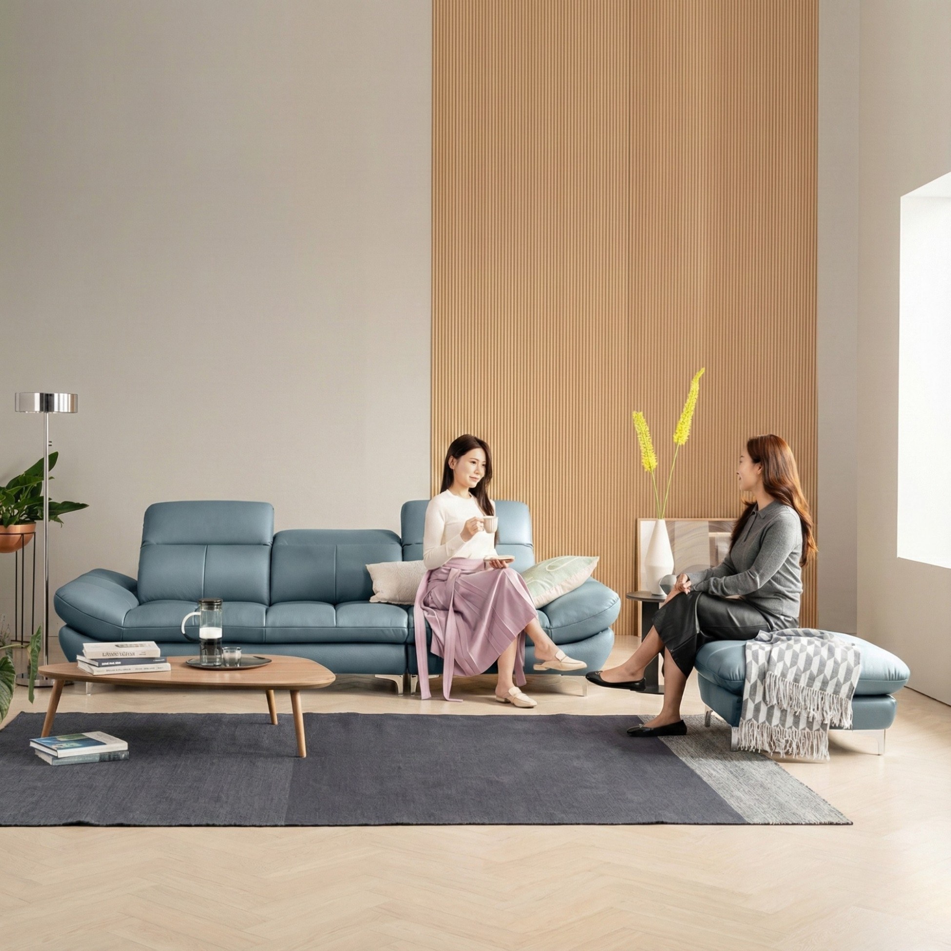 Sofa EVERBEST – Sofa Da Cao Cấp Tựa Đầu Chức Năng Hiện Đại