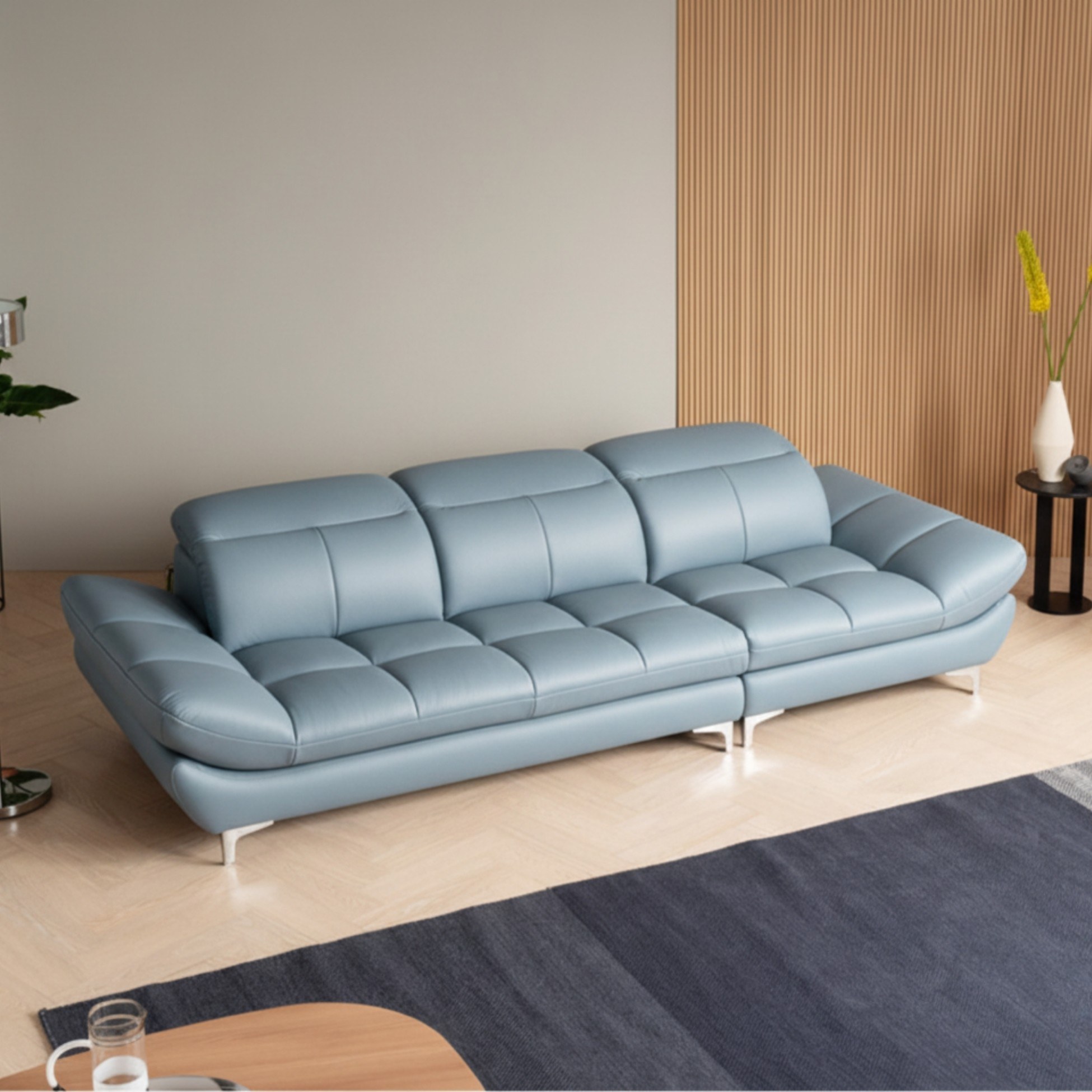 Sofa EVERBEST – Sofa Da Cao Cấp Tựa Đầu Chức Năng Hiện Đại