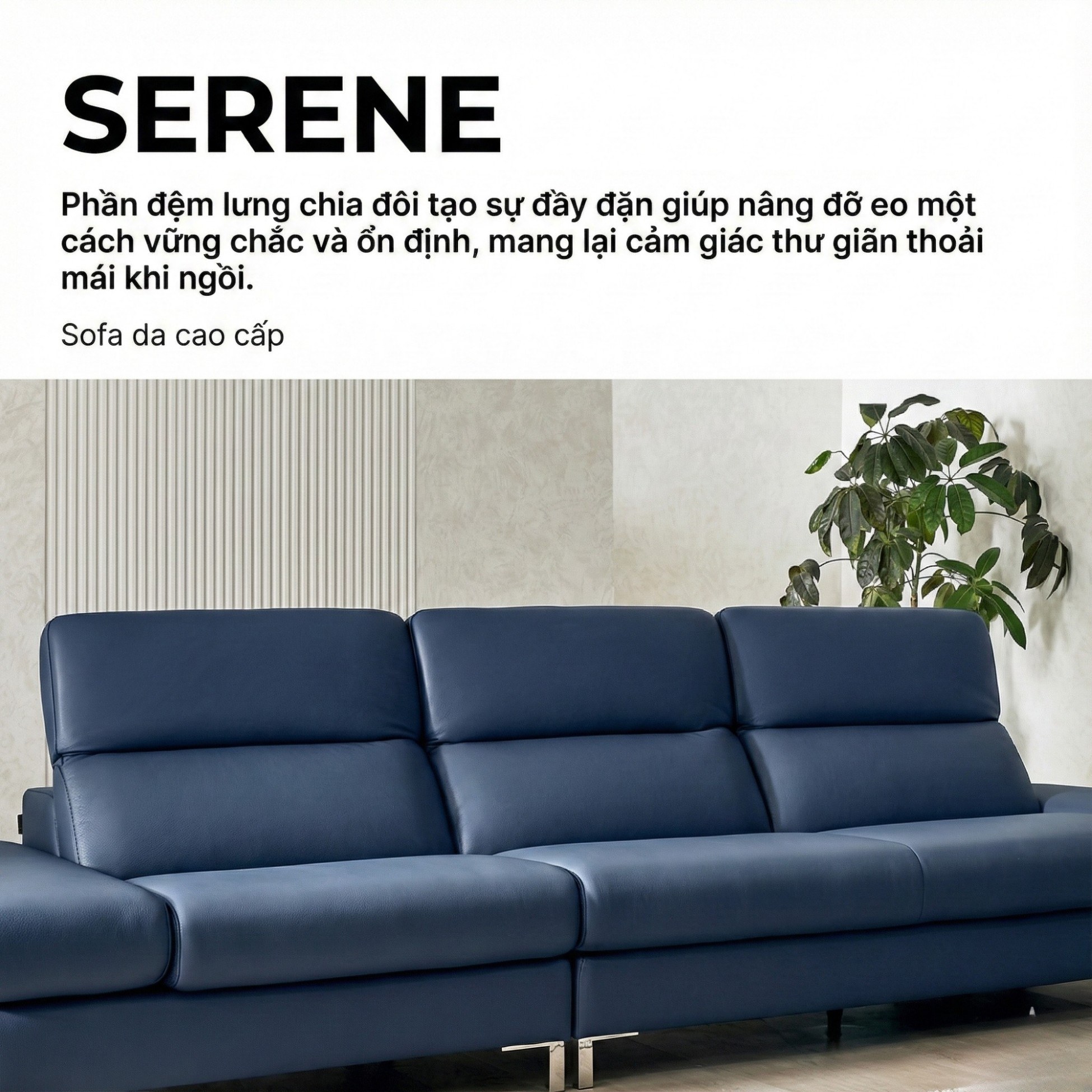 Sofa SERENE - Sofa Da Hiện Đại Đầy Đỉnh Cao Cho Sự Êm Ái