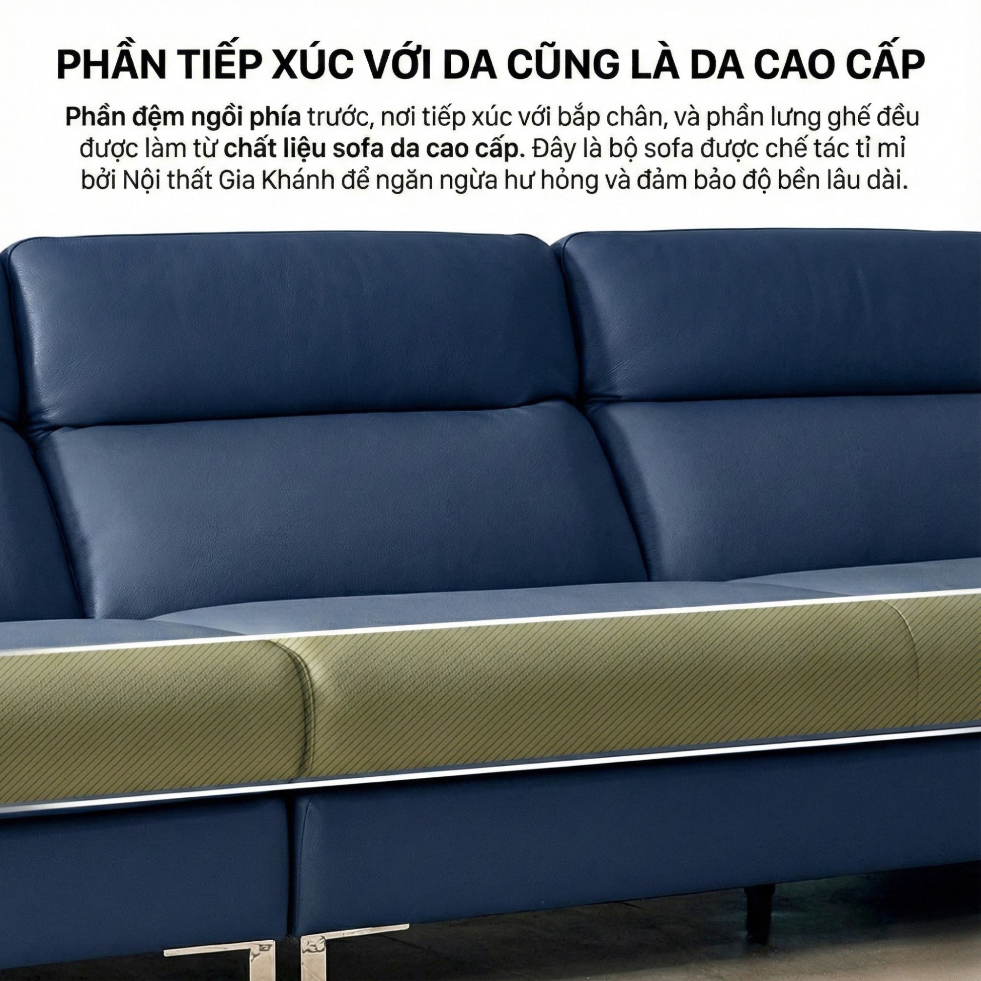 Sofa SERENE - Sofa Da Hiện Đại Đầy Đỉnh Cao Cho Sự Êm Ái
