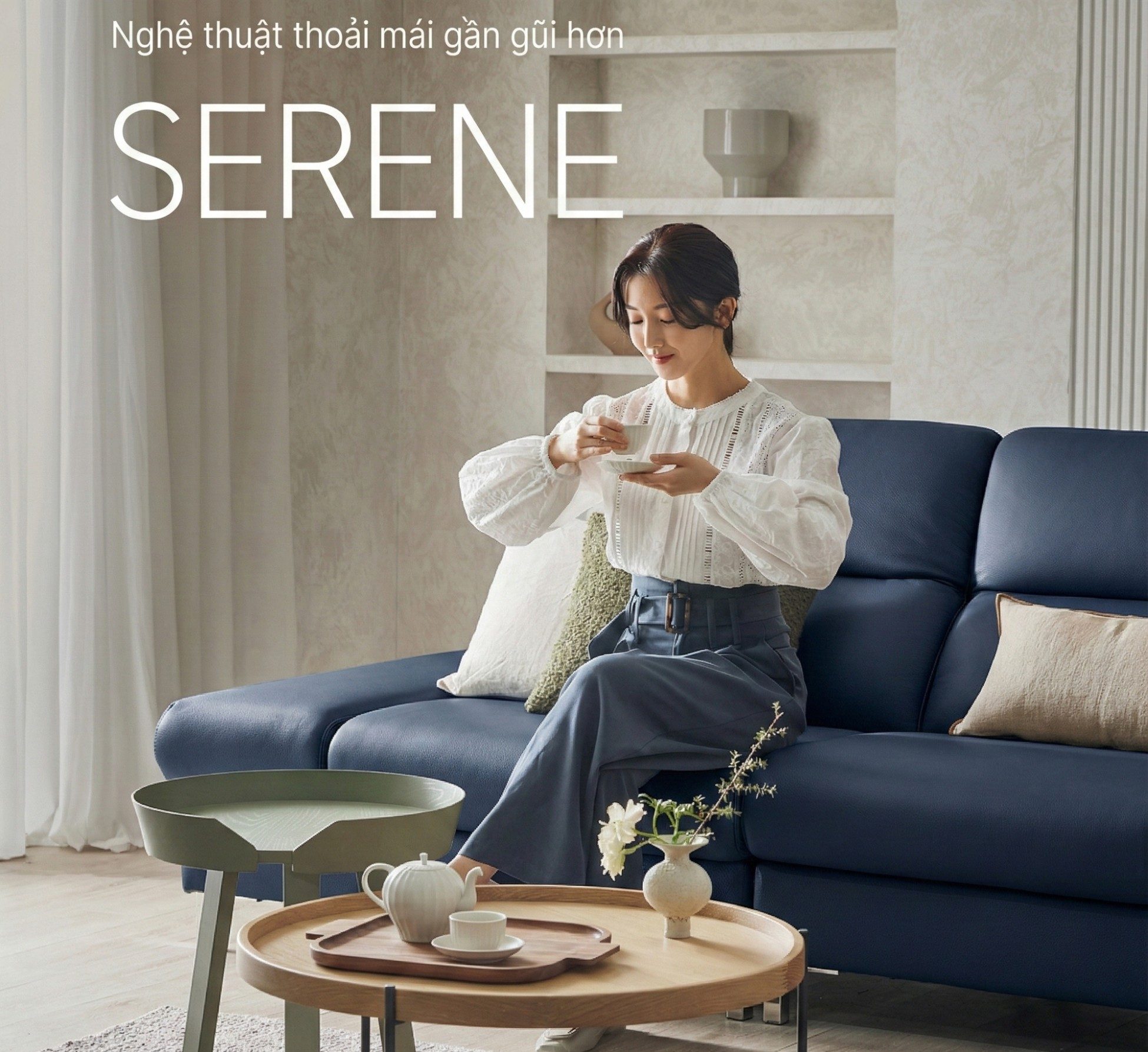 Sofa SERENE - Sofa Da Hiện Đại Đầy Đỉnh Cao Cho Sự Êm Ái