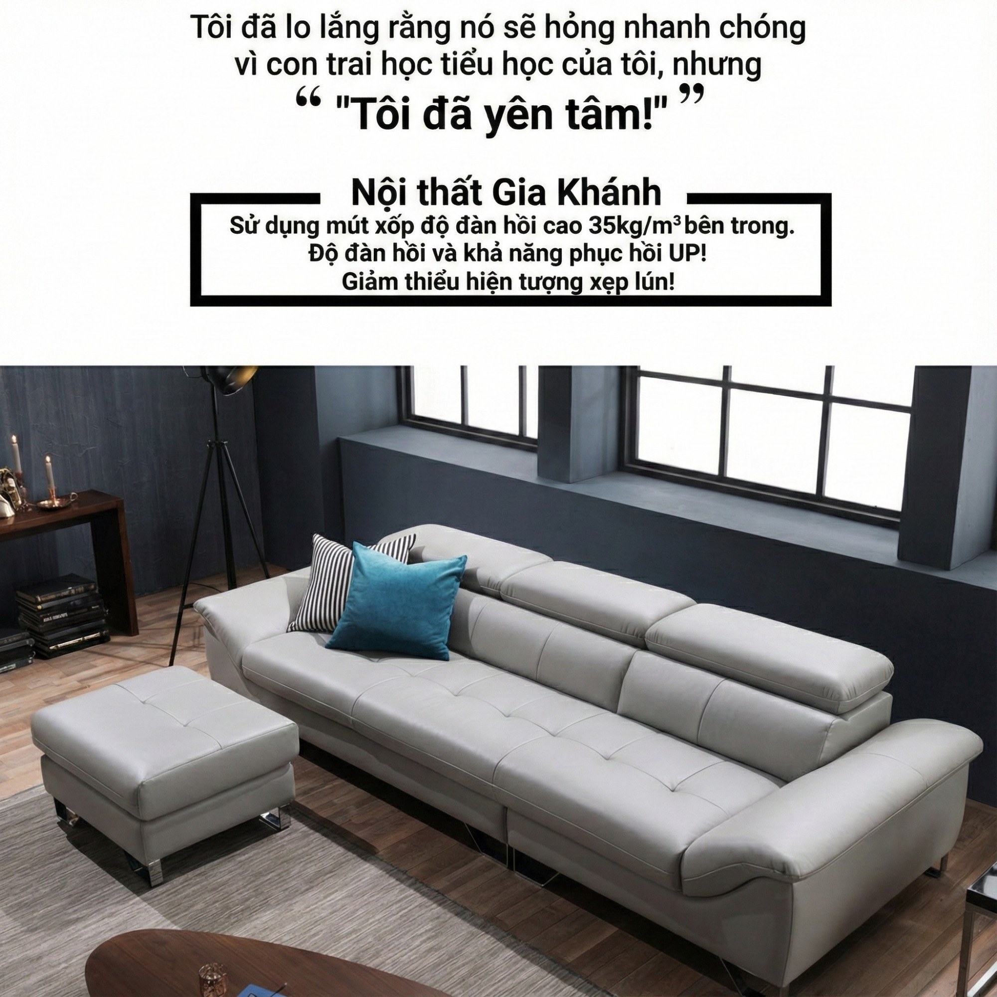 sofa hiện đại bọc da haven