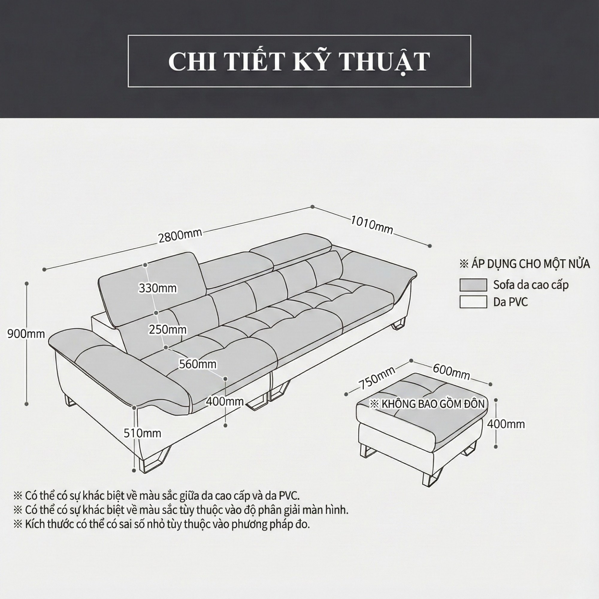 sofa hiện đại bọc da haven