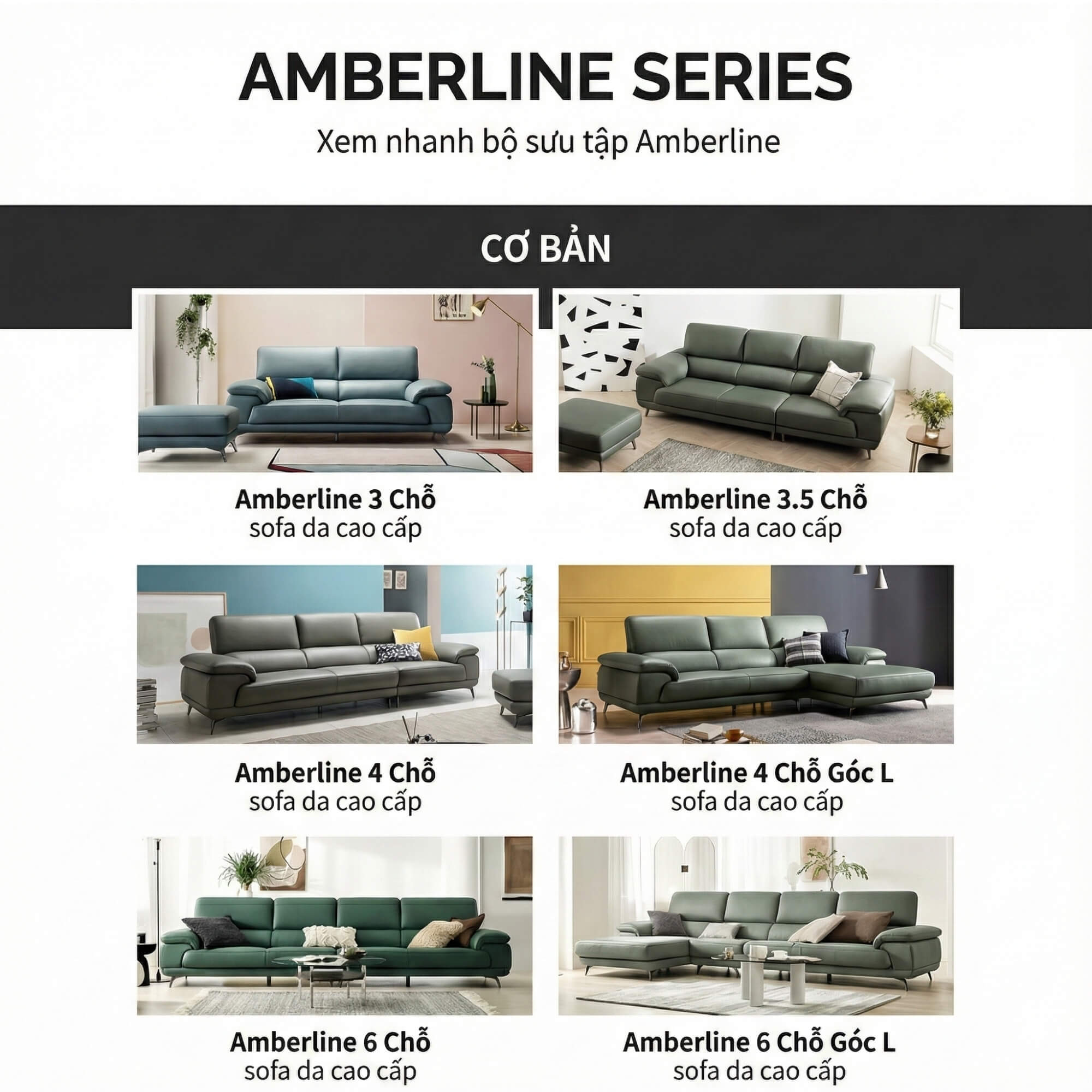 Sofa AMBERLINE - Sofa Góc Thư Giãn Cho Phòng Khách Thanh Lịch