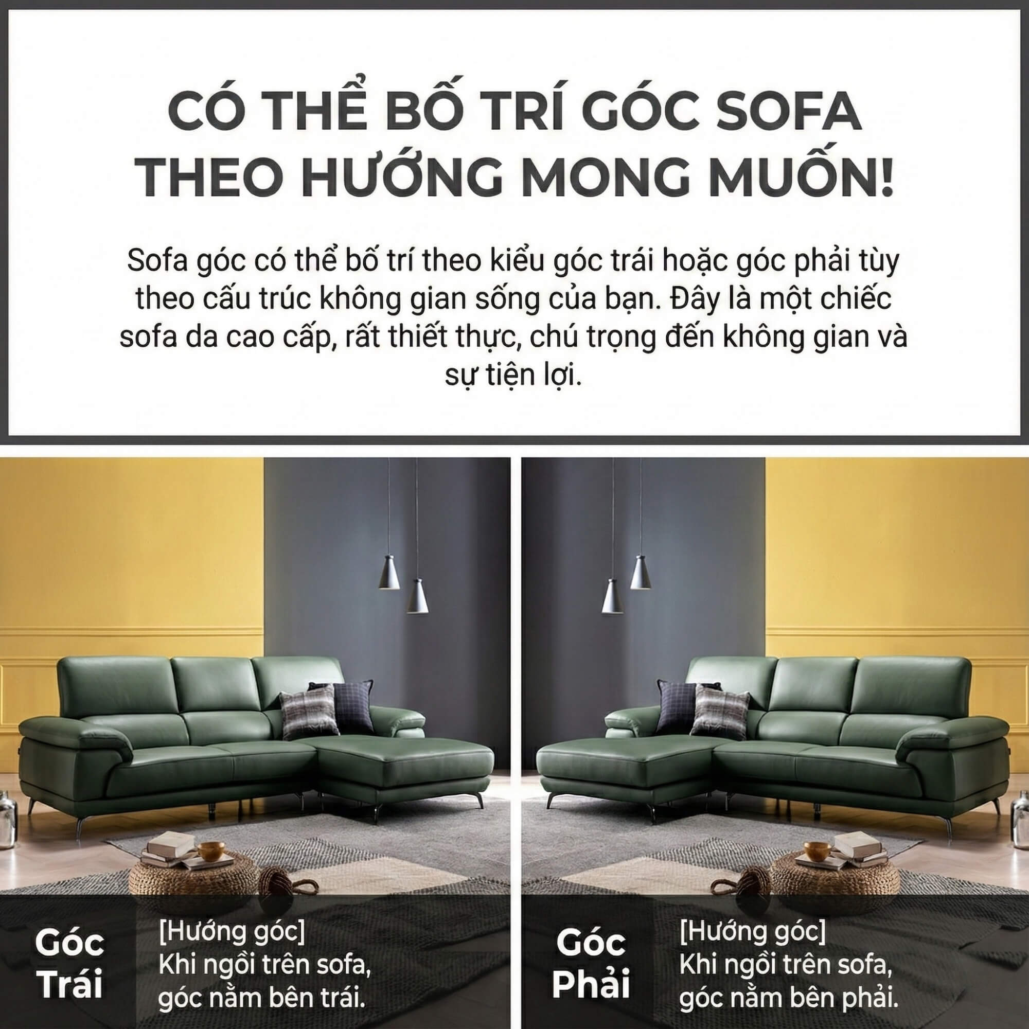 Sofa AMBERLINE - Sofa Góc Thư Giãn Cho Phòng Khách Thanh Lịch