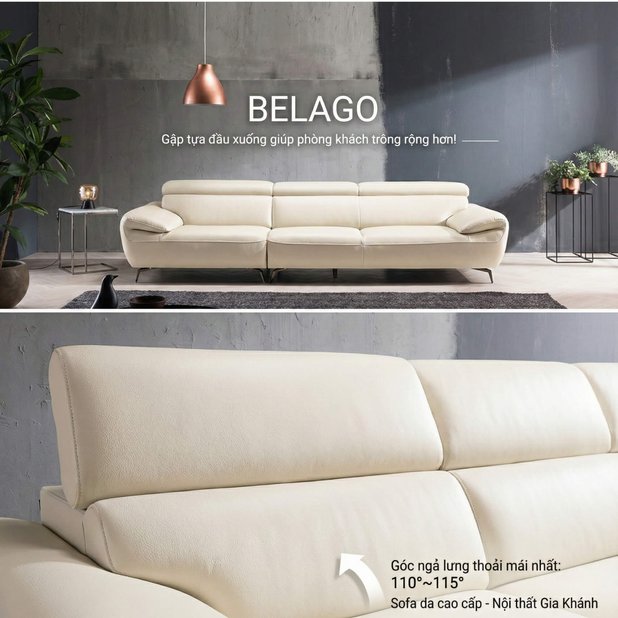 Sofa BELAGO - Sofa Băng Dáng Thuyền Bồng Bềnh Như Mây