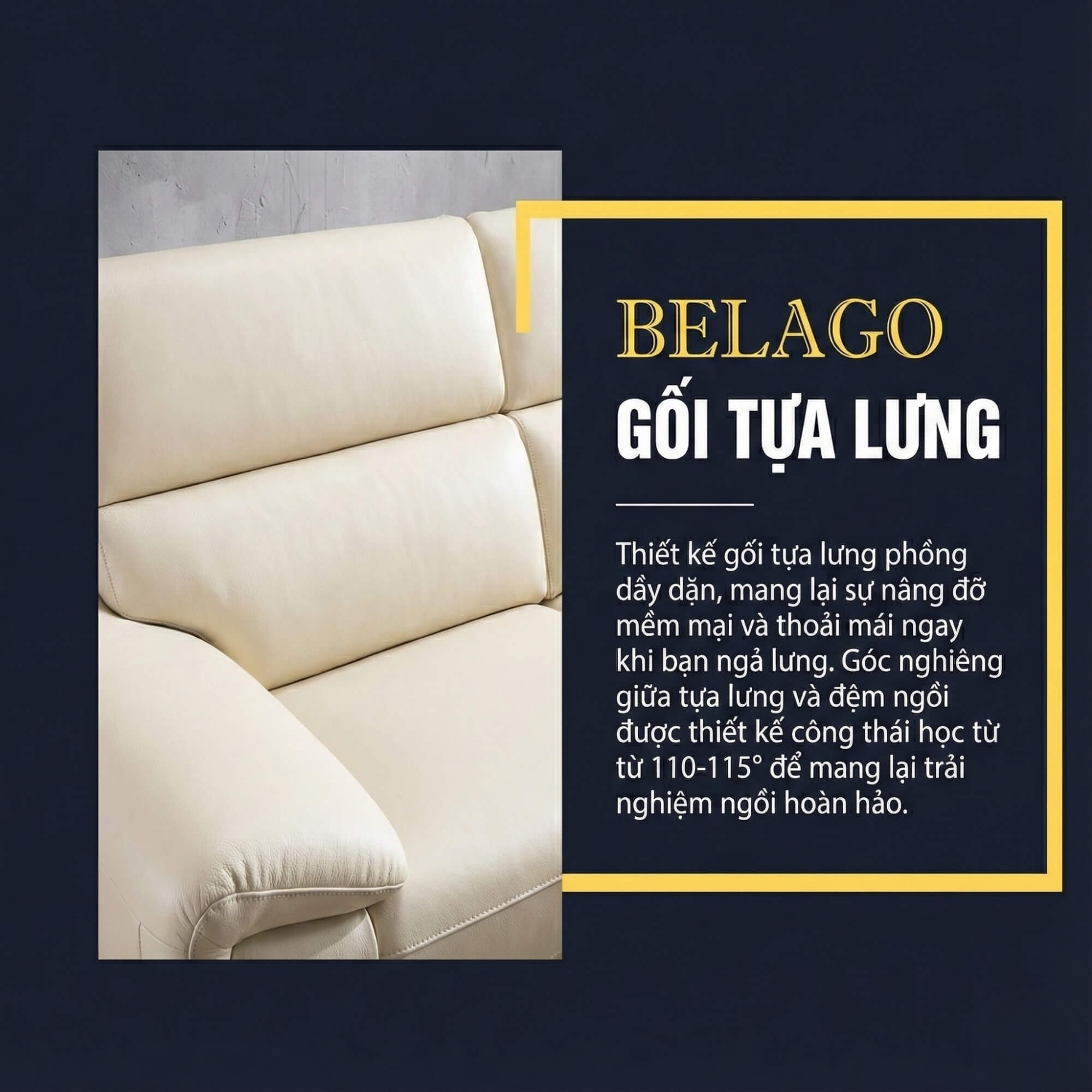 Sofa BELAGO - Sofa Băng Dáng Thuyền Bồng Bềnh Như Mây
