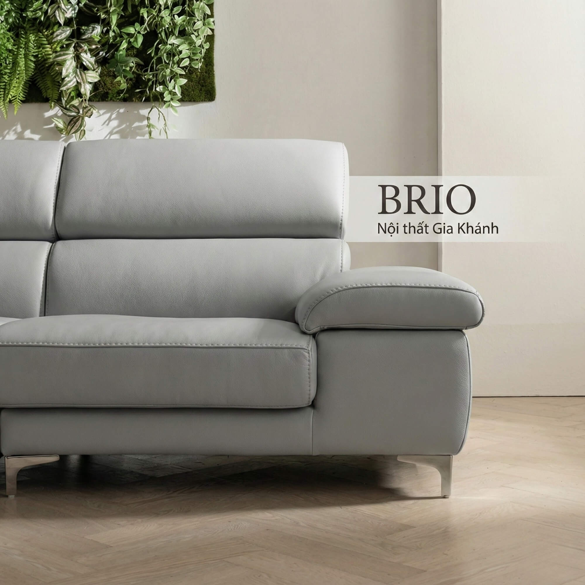 Sofa BRIO – Sofa Da Dáng Văng Hiện Đại Đa Chức Năng Tựa Đầu Điều Chỉnh
