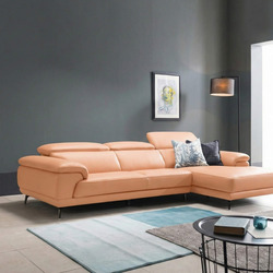 Sofa CENTERRA - Sofa Góc Bọc Da Thiết Kế Tựa Đầu Thông Minh