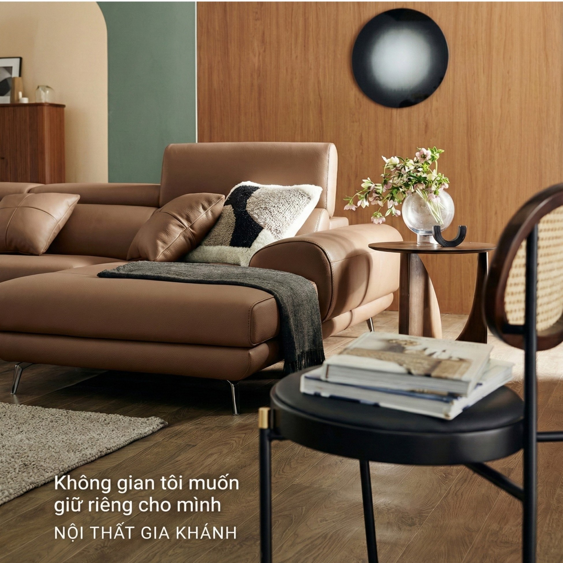 Sofa COZELIA - Sofa Góc Bọc Da Với Tựa Lưng Đa Năng Hiện Đại
