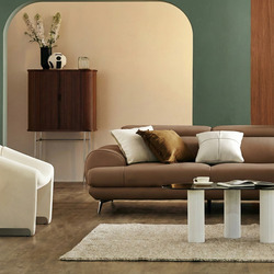 Sofa COZELIA - Sofa Góc Bọc Da Với Tựa Lưng Đa Năng Hiện Đại