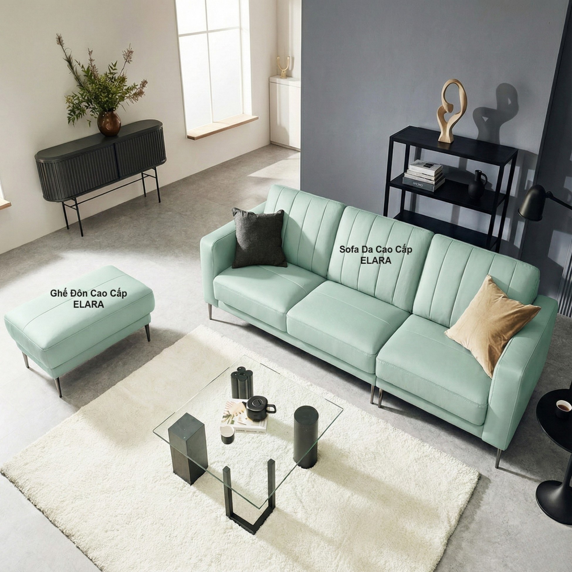 Sofa ELARA - Sofa Hiện Đại Kiểu Dáng Retro Cao Cấp Đem Lại Cảm Giác Thoải Mái