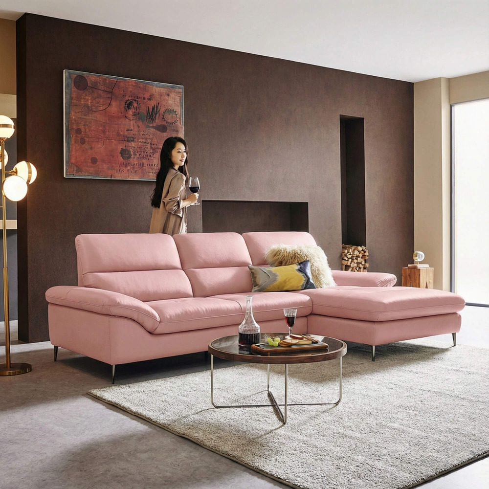 Sofa ESTEL – Sofa Góc Bọc Da Cao Cấp Hiện Đại Và Êm Ái