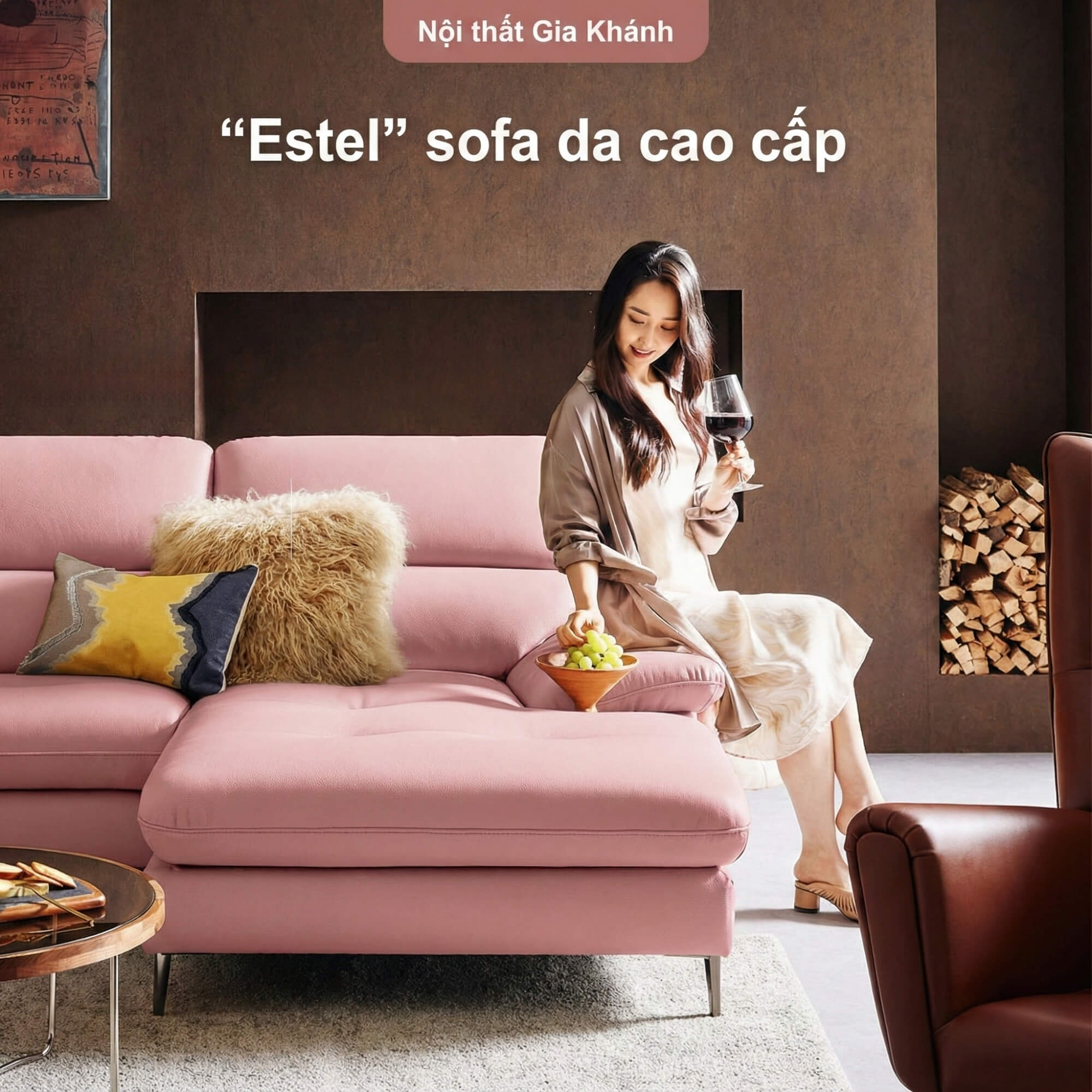 Sofa ESTEL – Sofa Góc Bọc Da Cao Cấp Hiện Đại Và Êm Ái