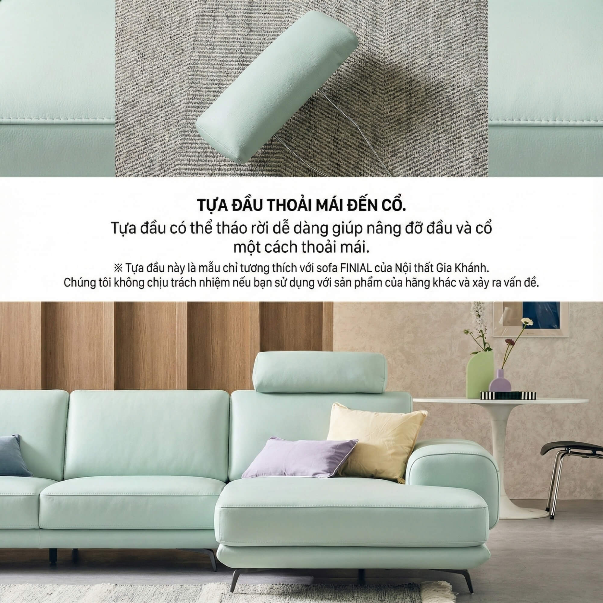 Sofa FINIAL - Sofa Bọc Da Lệch Góc Kiểu Dáng Bắc Âu Trang Nhã