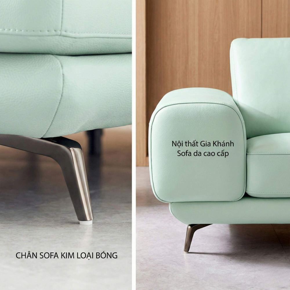 Sofa FINIAL - Sofa Bọc Da Lệch Góc Kiểu Dáng Bắc Âu Trang Nhã