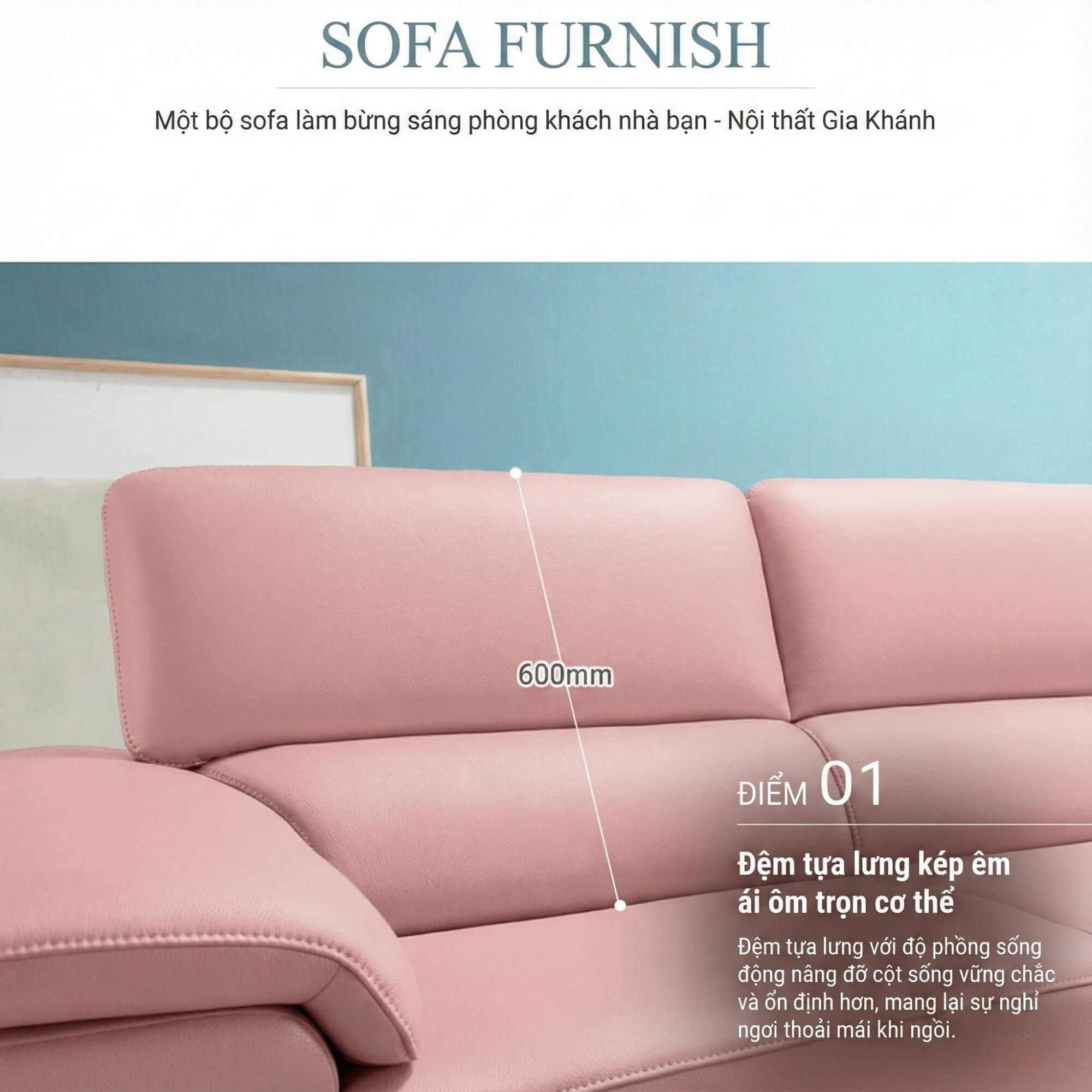 Sofa FURNISH - Sofa Băng Bọc Da Thiết Kế Tinh Tế Cho Phòng Khách Tối Giản