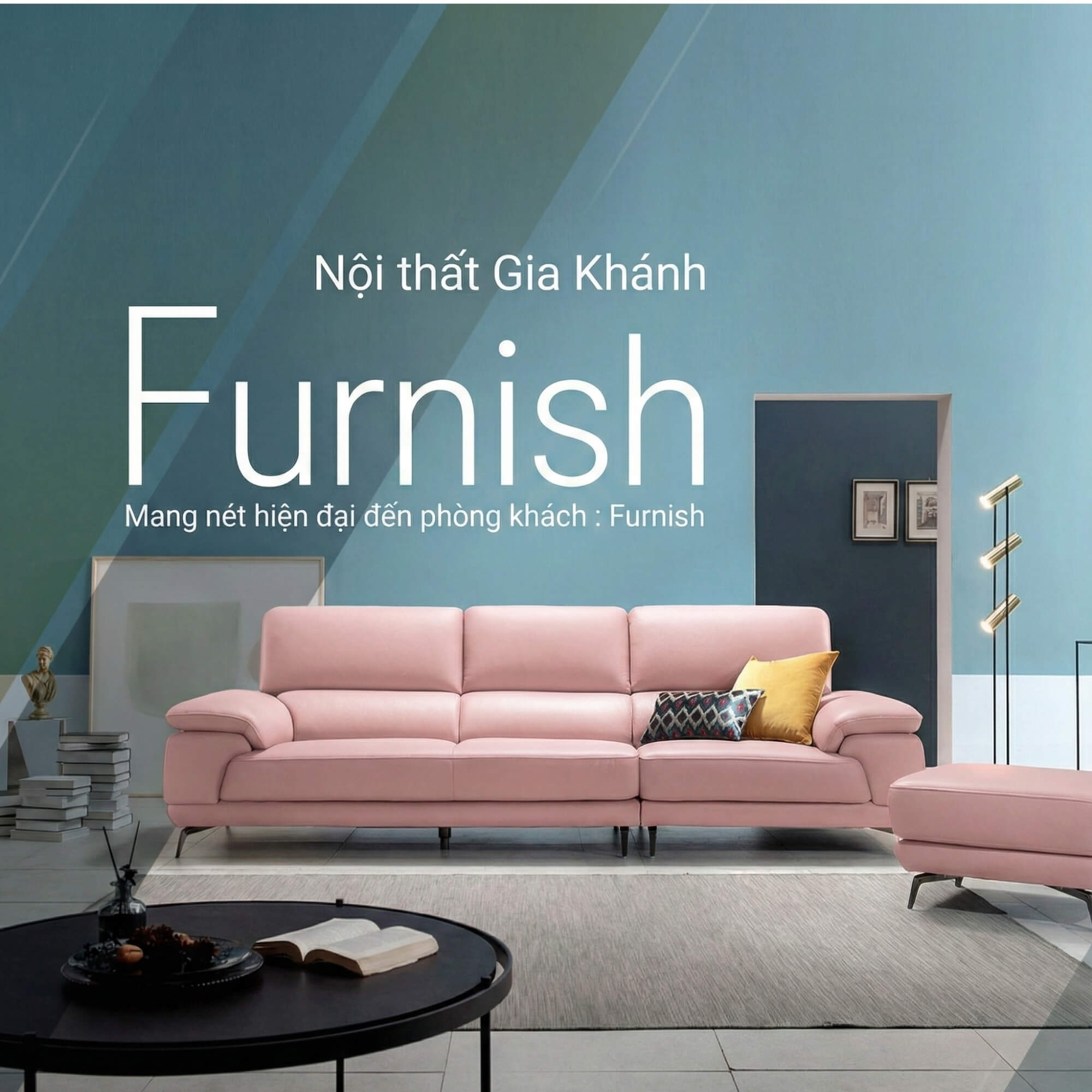 Sofa FURNISH - Sofa Băng Bọc Da Thiết Kế Tinh Tế Cho Phòng Khách Tối Giản