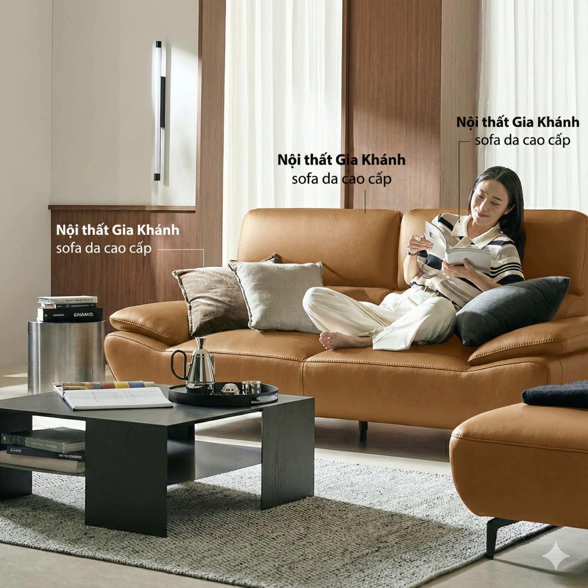 Sofa GARDENIA - Sofa Băng 2 Chỗ Nhỏ Gọn Cho Phòng Khách Mini 