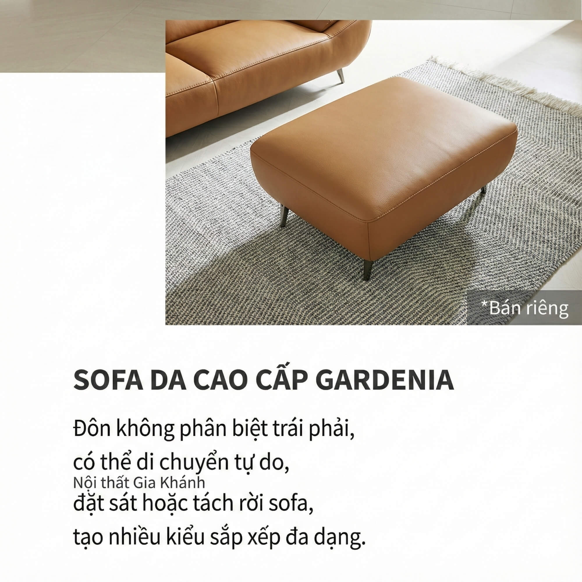 Sofa GARDENIA - Sofa Băng 2 Chỗ Nhỏ Gọn Cho Phòng Khách Mini 