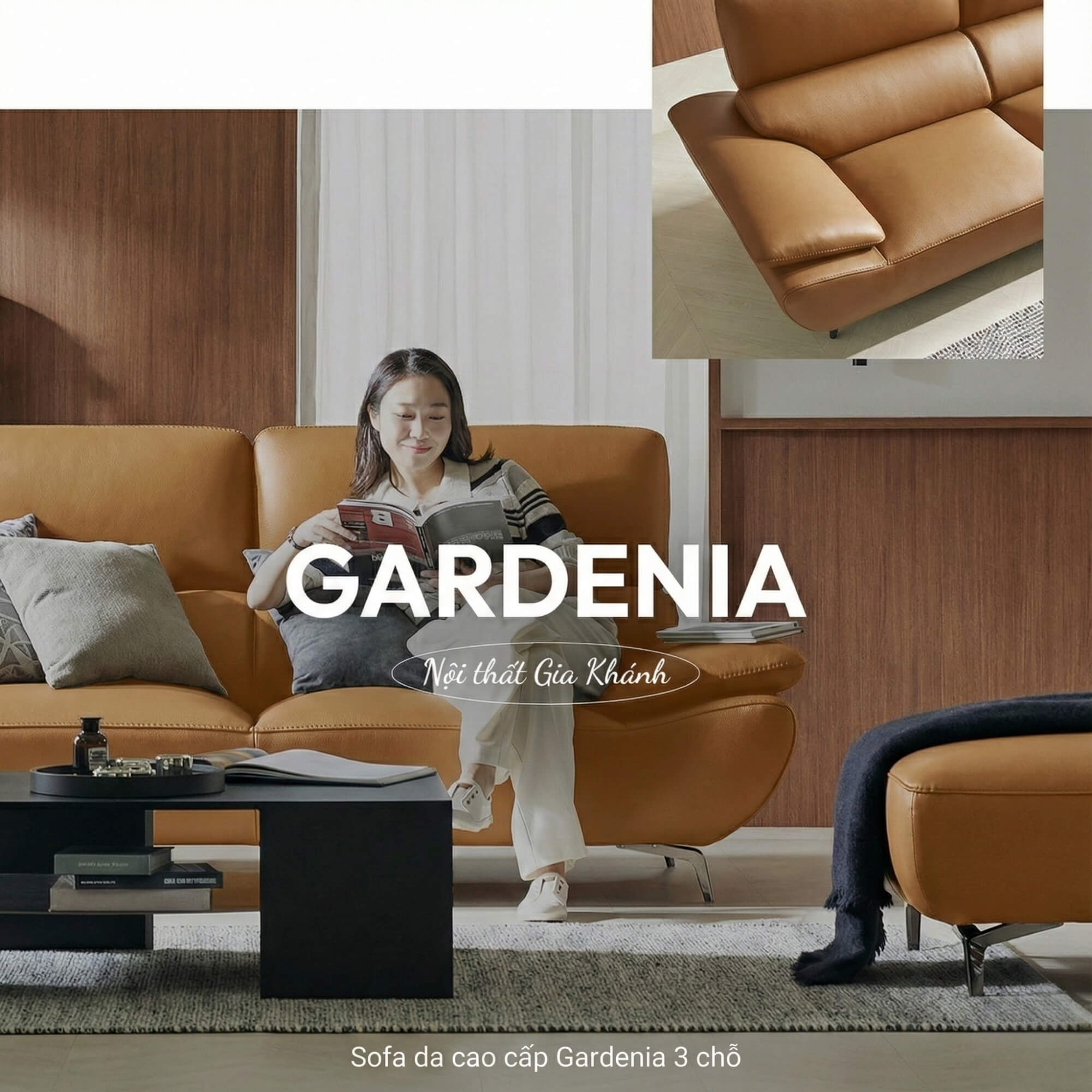 Sofa GARDENIA - Sofa Băng 2 Chỗ Nhỏ Gọn Cho Phòng Khách Mini 