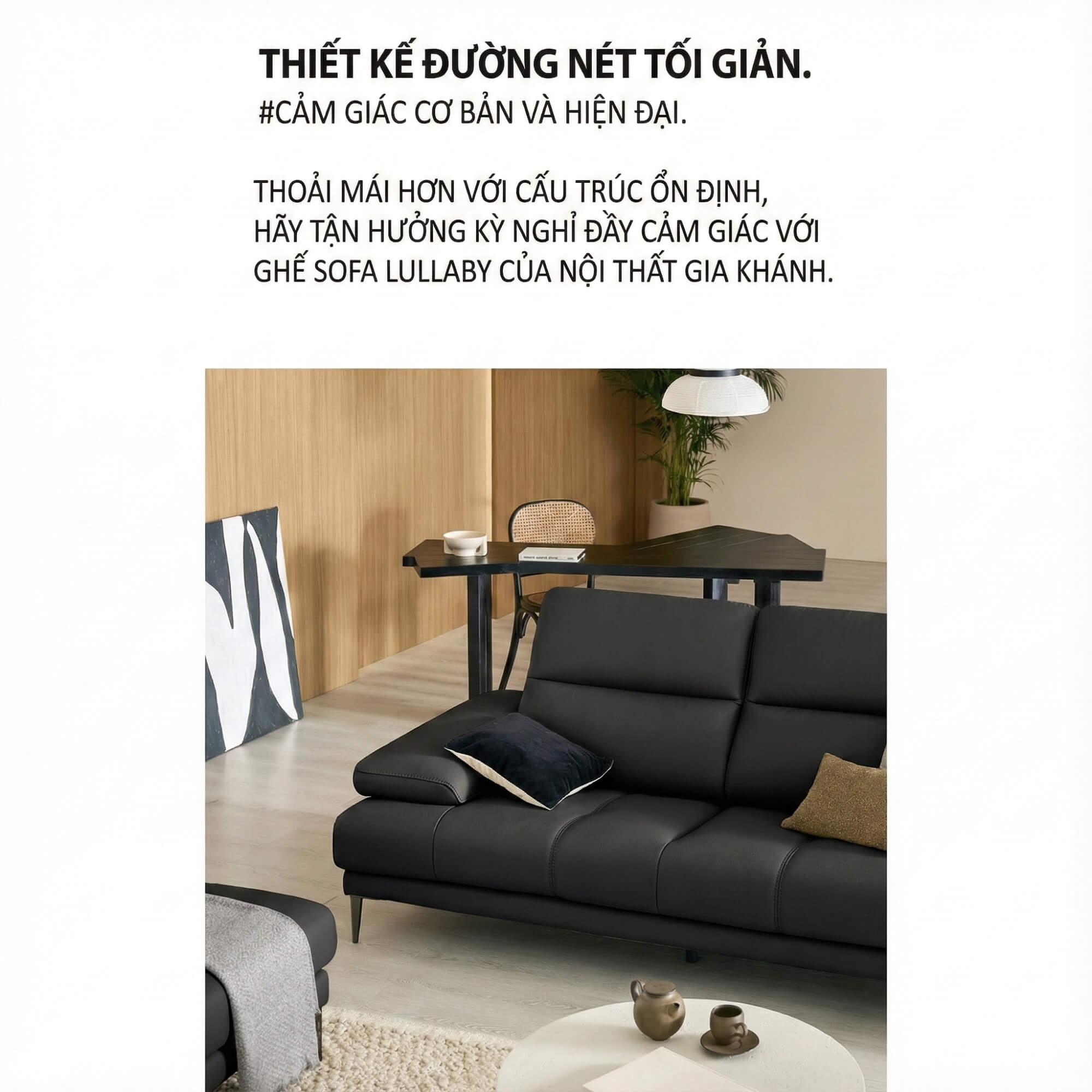 Sofa LULLABY - Sofa Băng Hiện Đại Thiết Kế Tay Bệt Nghỉ Ngơi 