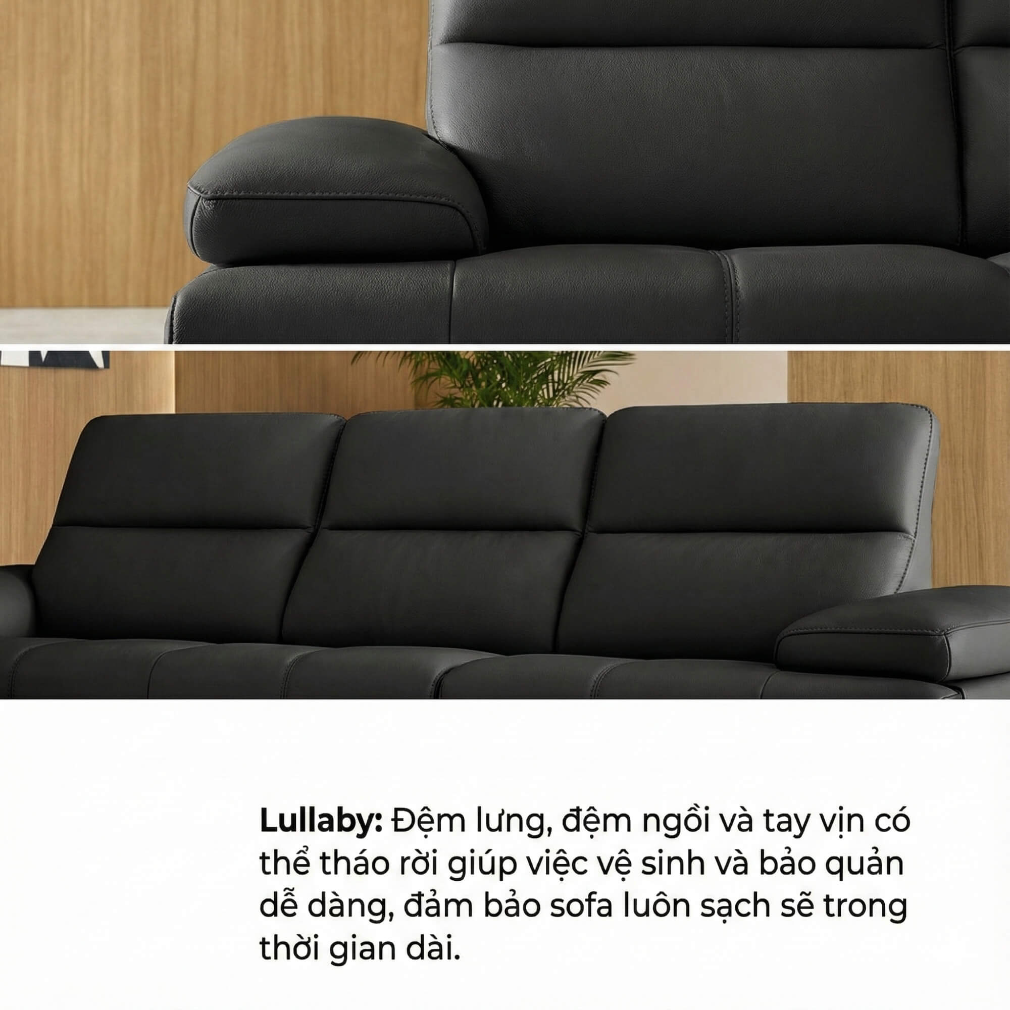 Sofa LULLABY - Sofa Băng Hiện Đại Thiết Kế Tay Bệt Nghỉ Ngơi 
