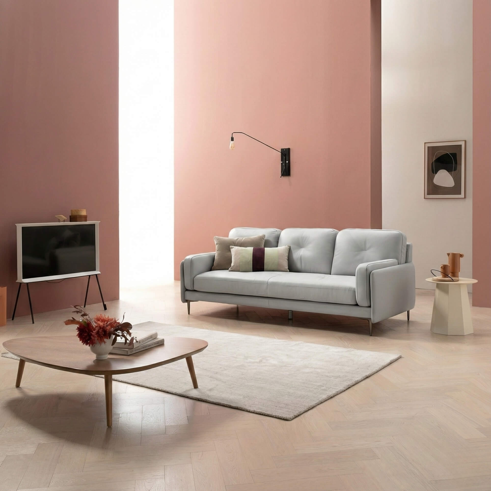 Sofa LUMI - Sofa Da Hiện Đại Thiết Kế Thanh Mảnh Cho Phòng Khách Tinh Tế