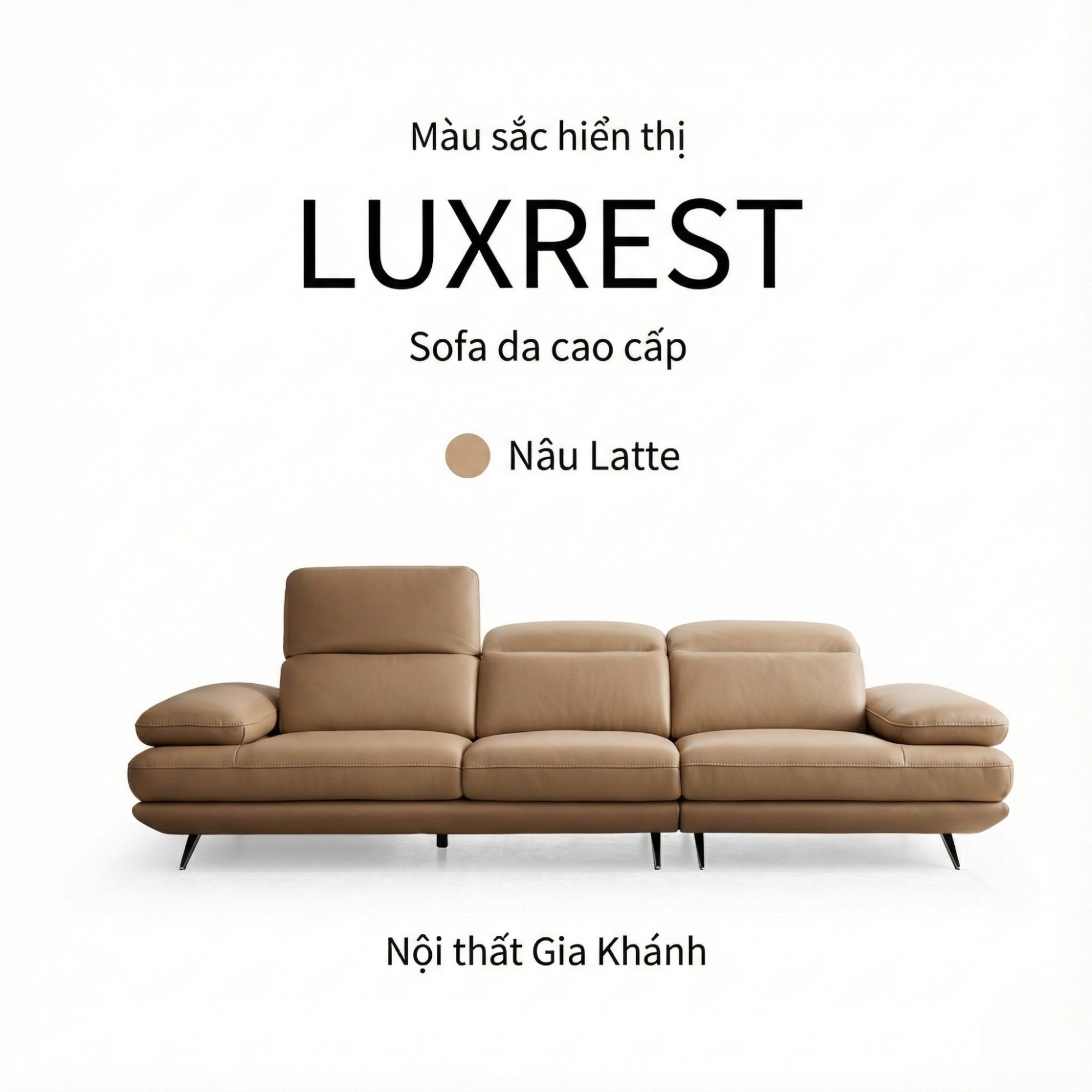 Sofa LUXREST – Sofa Da Dáng Văng Nghỉ Ngơi Êm Ái Cho Không Gian Sống Hiện Đại