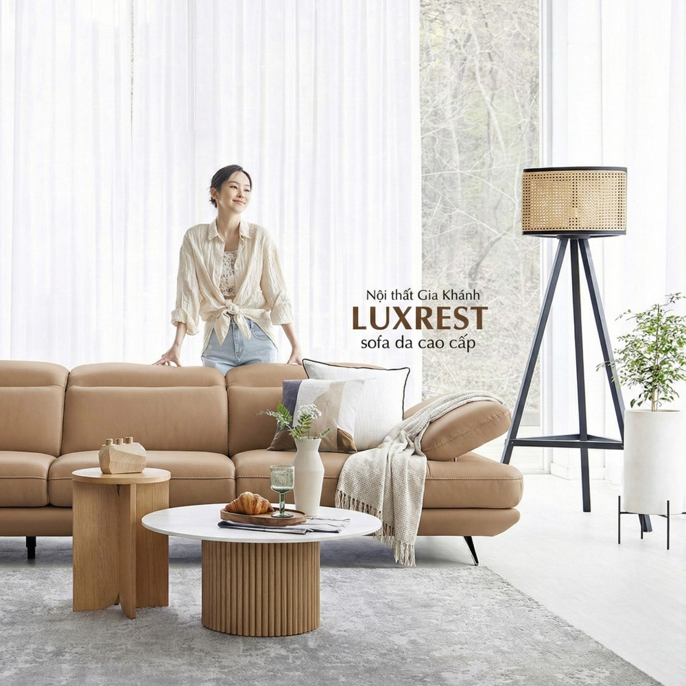 Sofa LUXREST – Sofa Da Dáng Văng Nghỉ Ngơi Êm Ái Cho Không Gian Sống Hiện Đại