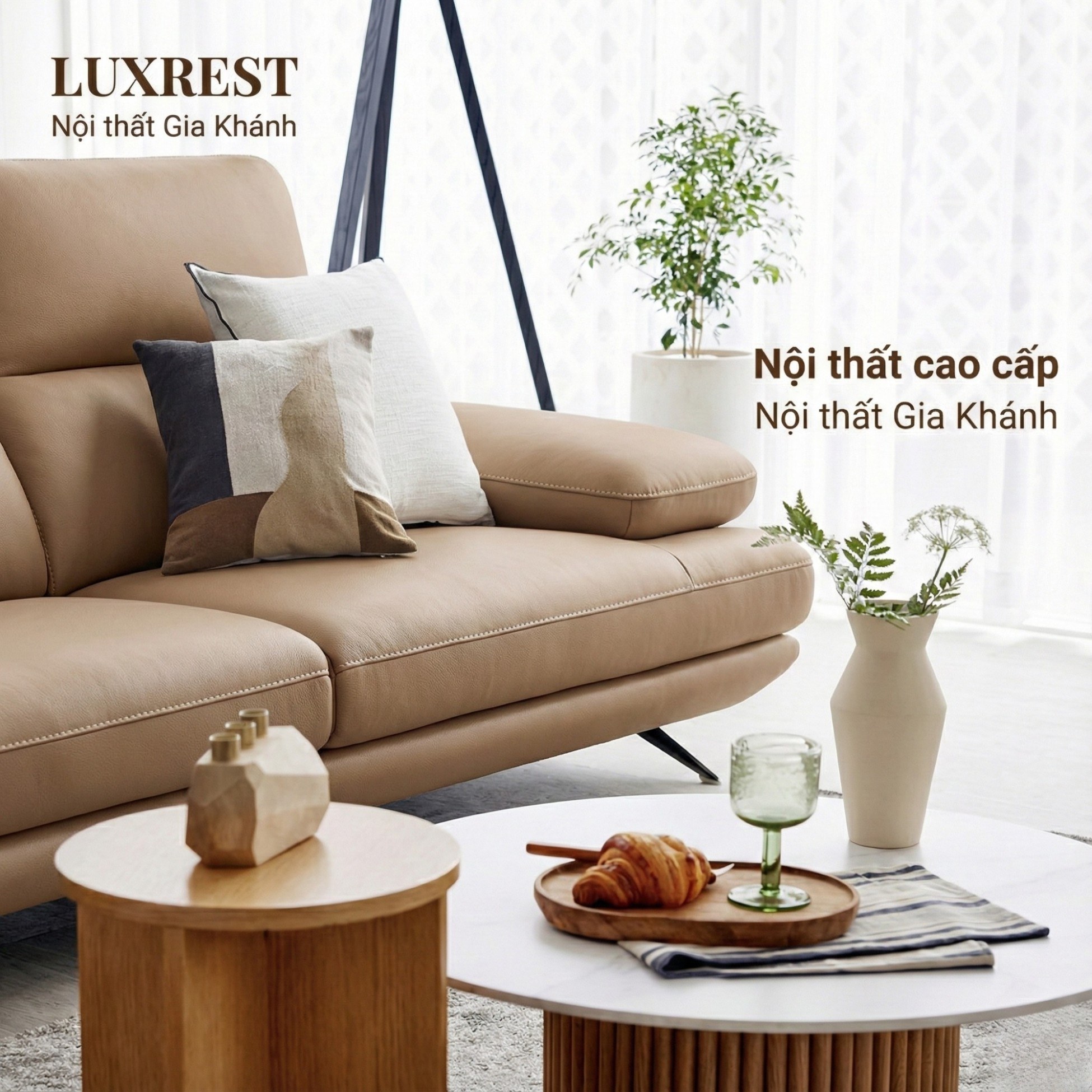Sofa LUXREST – Sofa Da Dáng Văng Nghỉ Ngơi Êm Ái Cho Không Gian Sống Hiện Đại