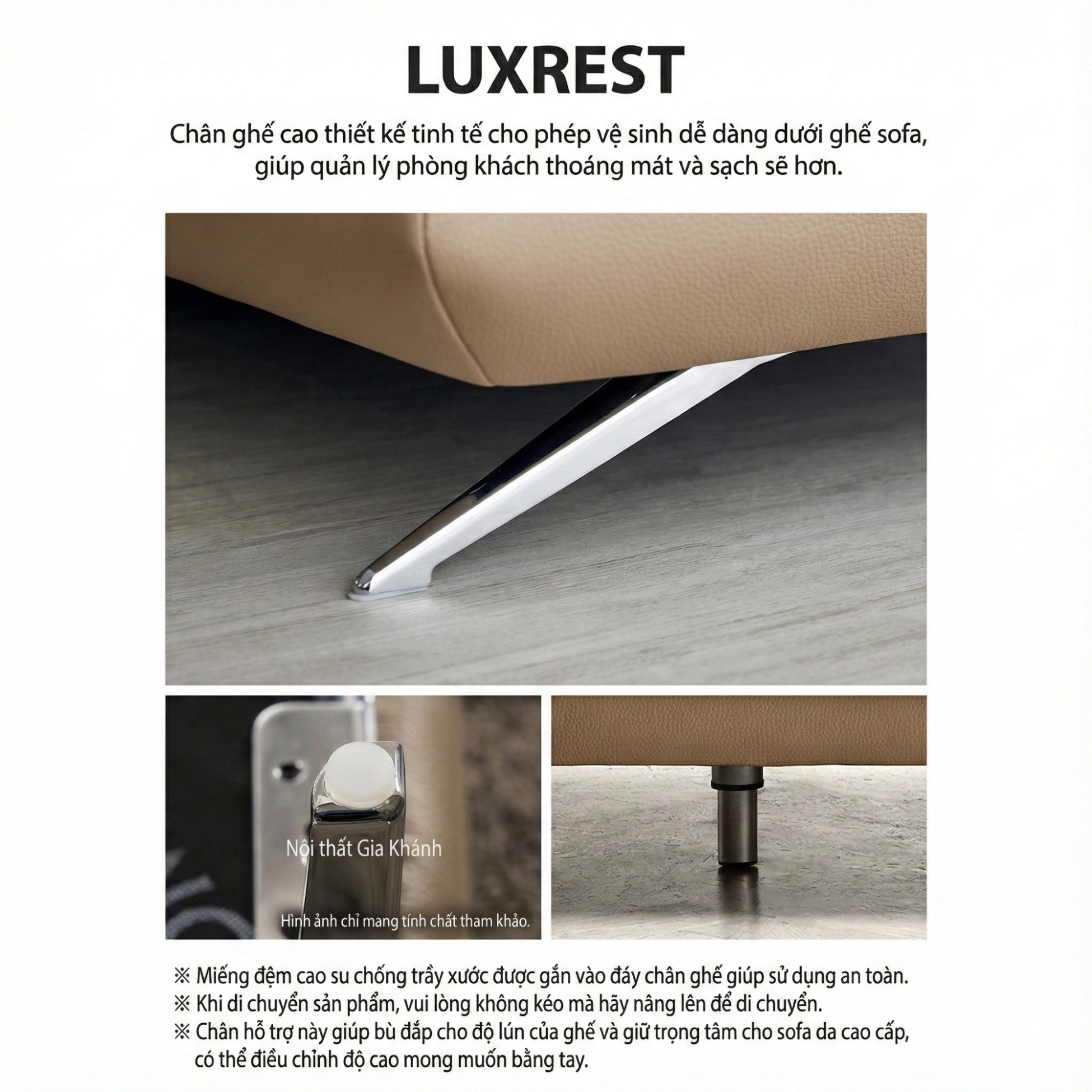 Sofa LUXREST – Sofa Da Dáng Văng Nghỉ Ngơi Êm Ái Cho Không Gian Sống Hiện Đại