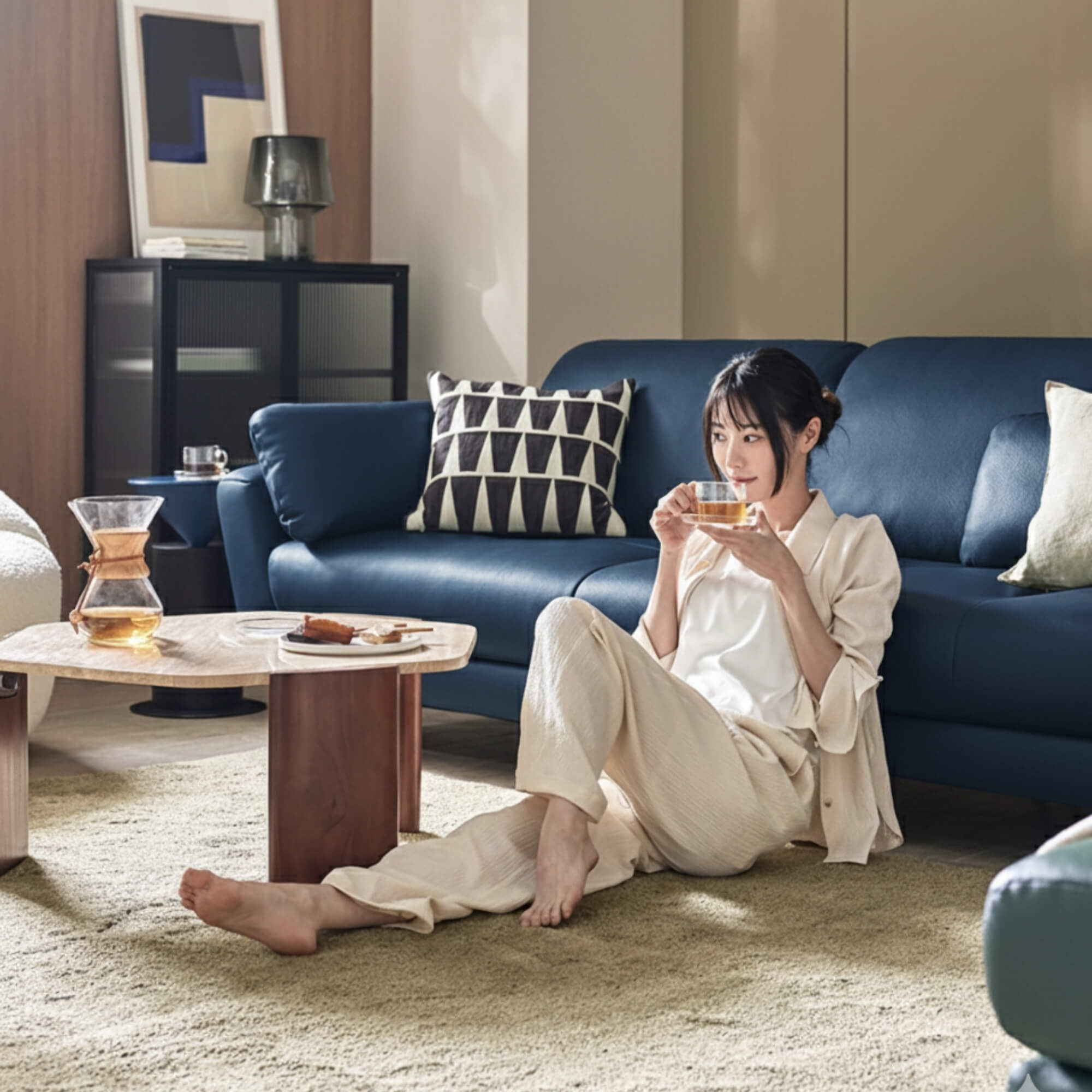 Sofa MELLOWAY - Sofa Băng Bọc Da Sang Trọng Cho Phòng Khách Hiện Đại