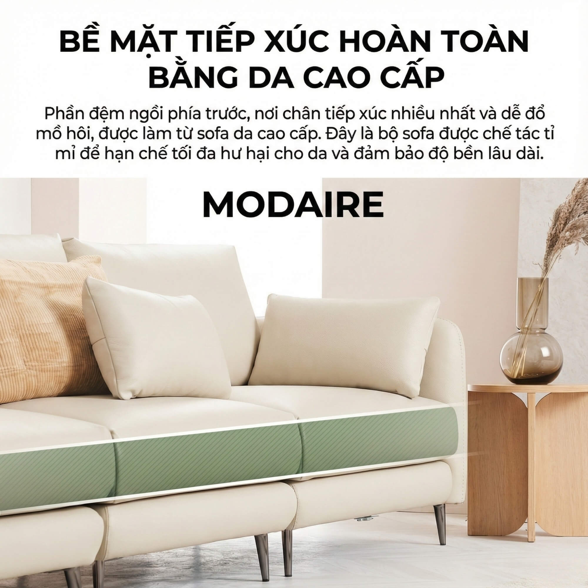 Sofa MODAIRE - Sofa Da Cao Cấp Dạng Mô-đun Linh Hoạt Hiện Đại