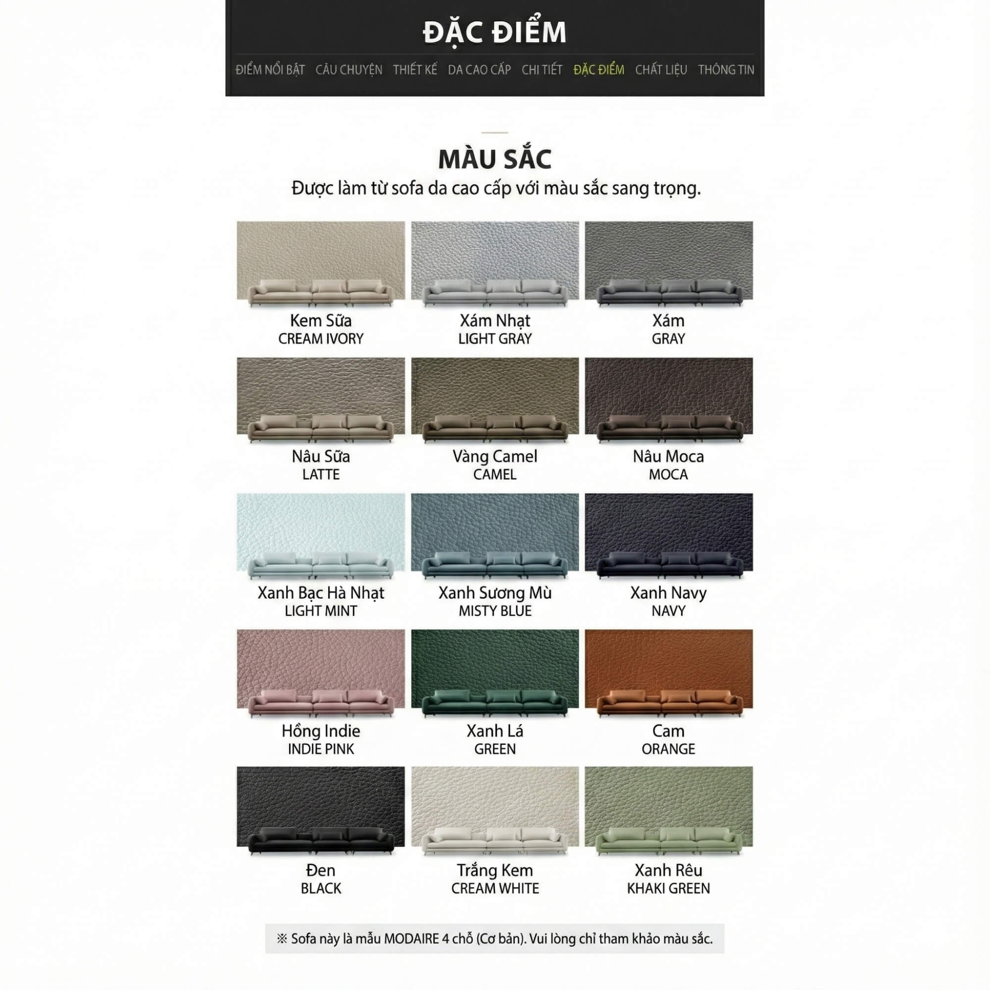 Sofa MODAIRE - Sofa Da Cao Cấp Dạng Mô-đun Linh Hoạt Hiện Đại