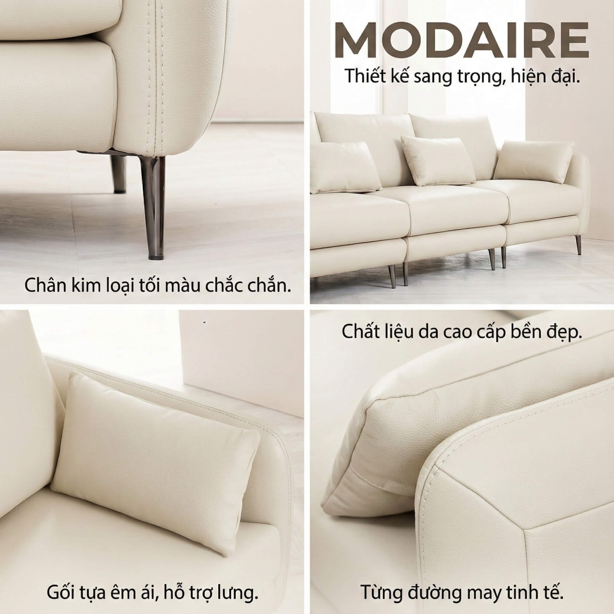 Sofa MODAIRE - Sofa Da Cao Cấp Dạng Mô-đun Linh Hoạt Hiện Đại