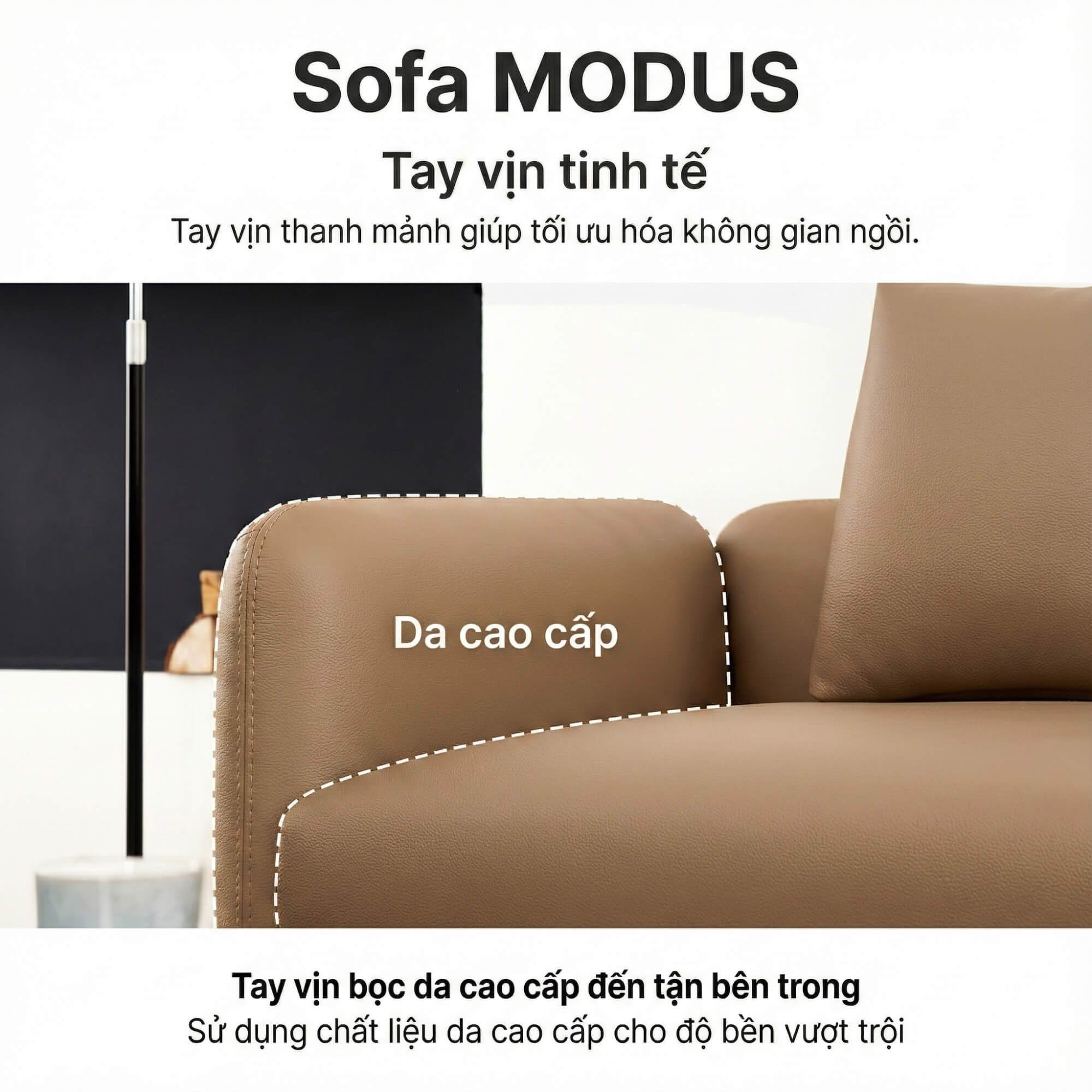 Sofa MODUS - Sofa Da Góc Chữ L Thiết Kế Module Thông Minh Và Linh Hoạt