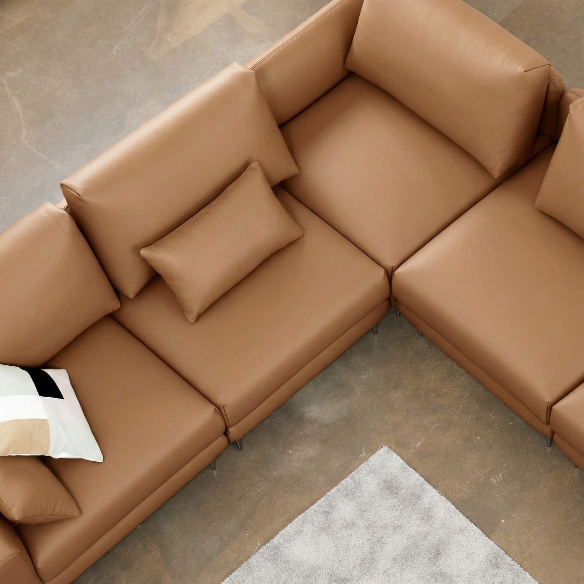 Sofa MODUS - Sofa Da Góc Chữ L Thiết Kế Module Thông Minh Và Linh Hoạt