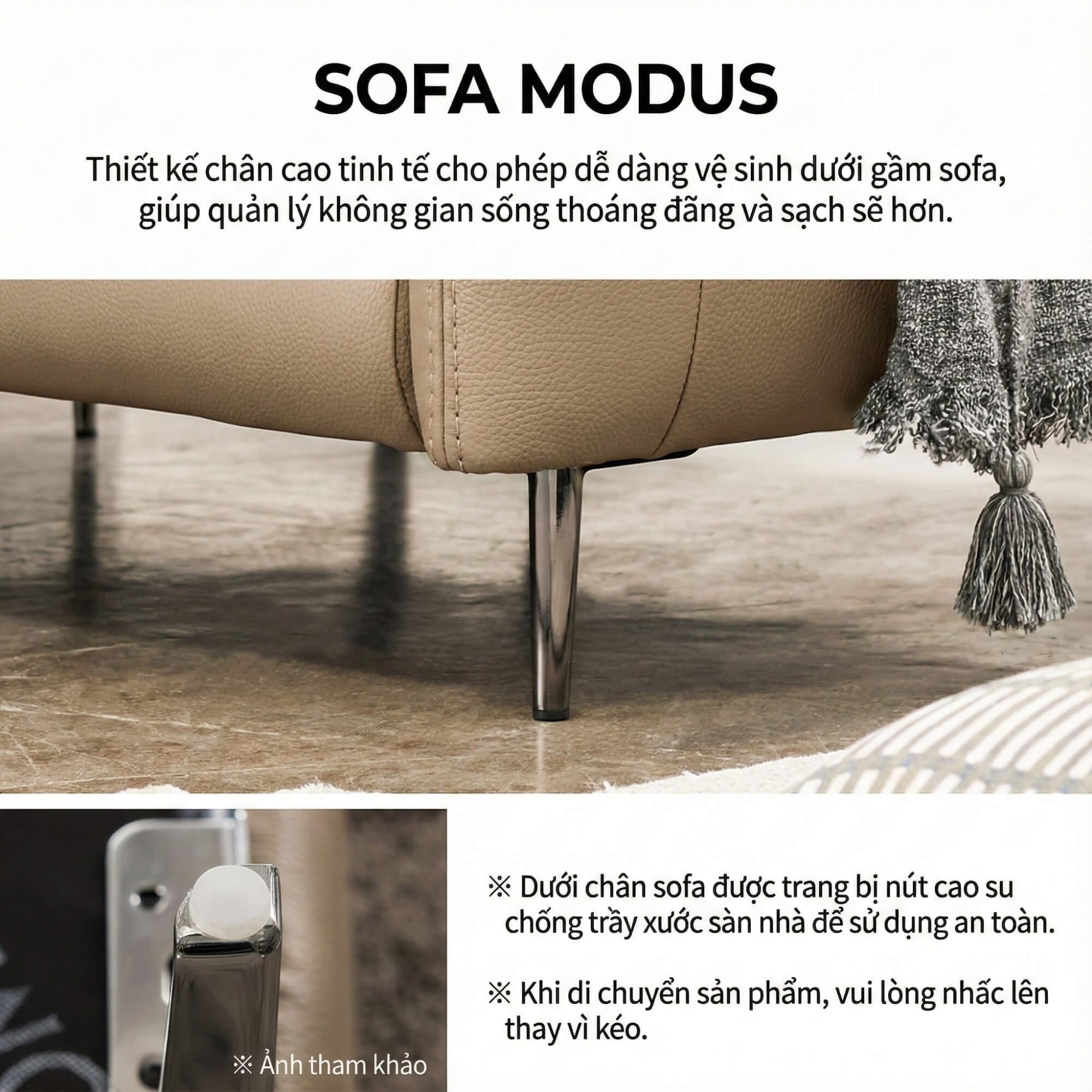 Sofa MODUS - Sofa Da Góc Chữ L Thiết Kế Module Thông Minh Và Linh Hoạt
