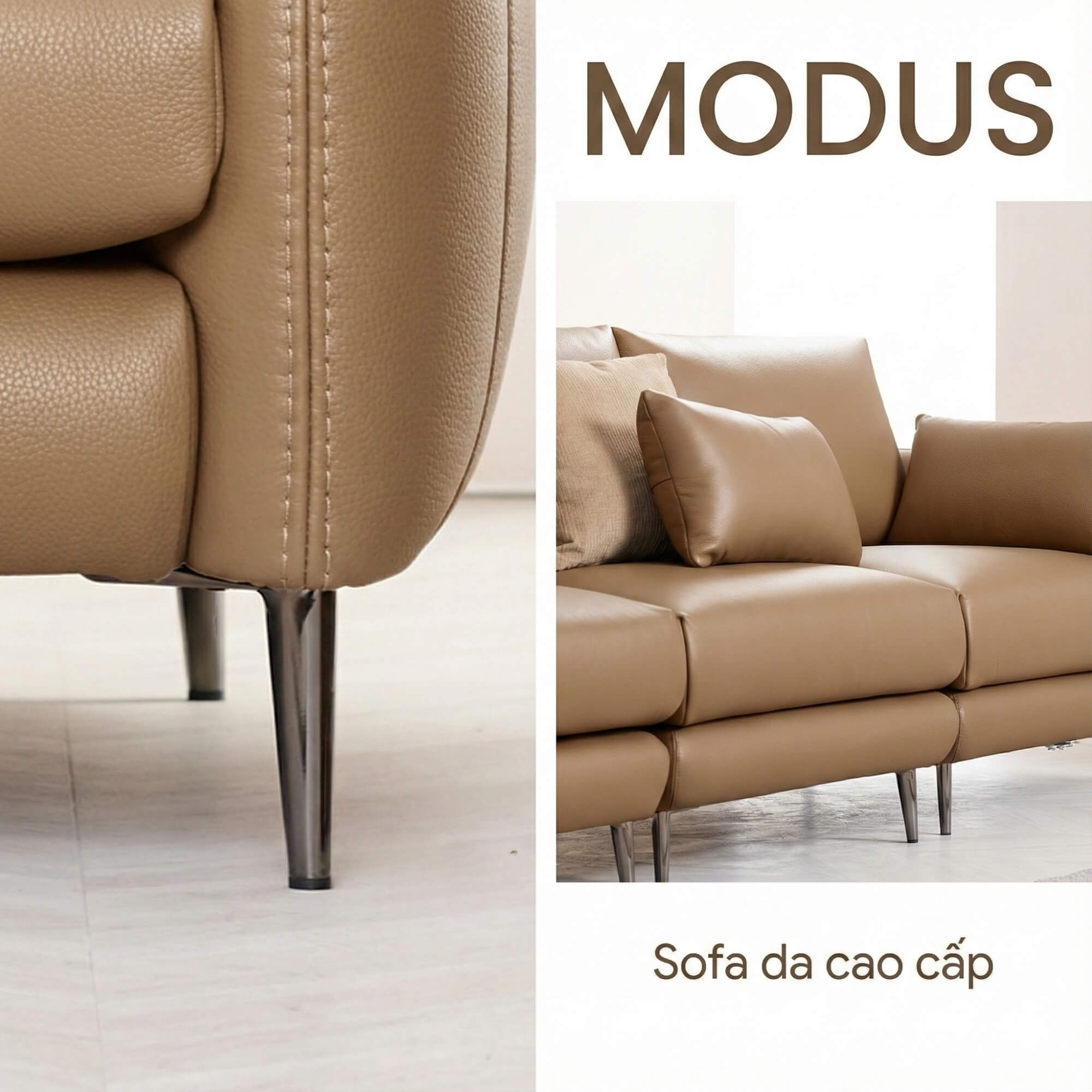 Sofa MODUS - Sofa Da Góc Chữ L Thiết Kế Module Thông Minh Và Linh Hoạt