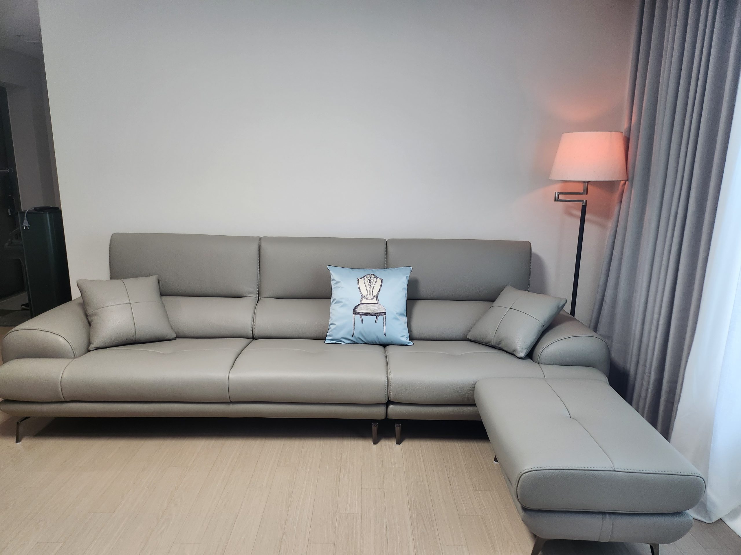 Sofa NESTEEN - Sofa Hiện Đại Bọc Da Cao Cấp Thiết Kế Tay Tròn Độc Đáo
